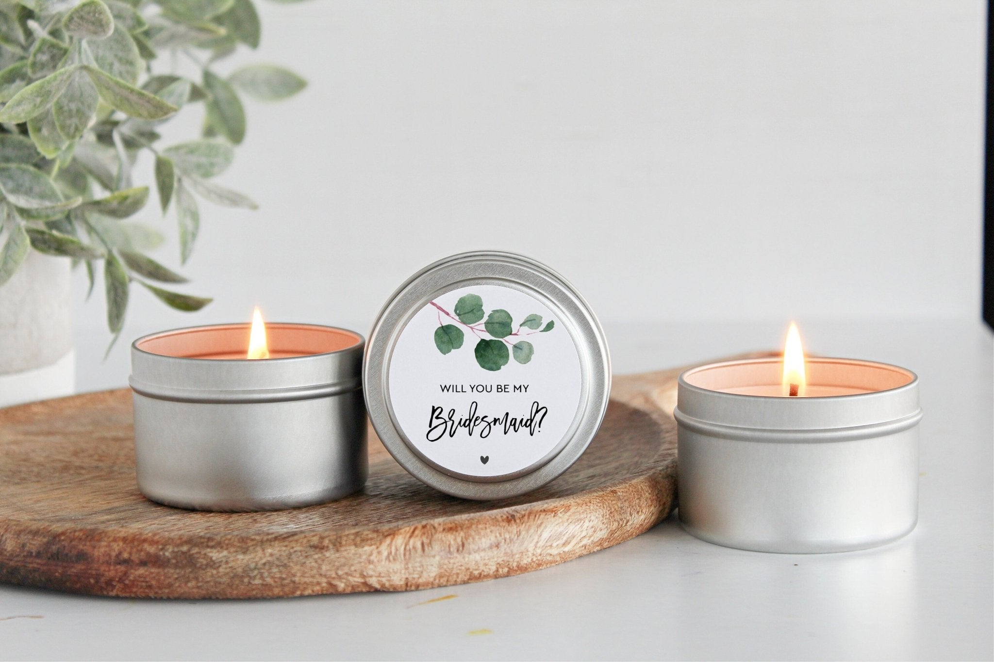 Eucalyptus Wedding Tins - The Dancing Wick