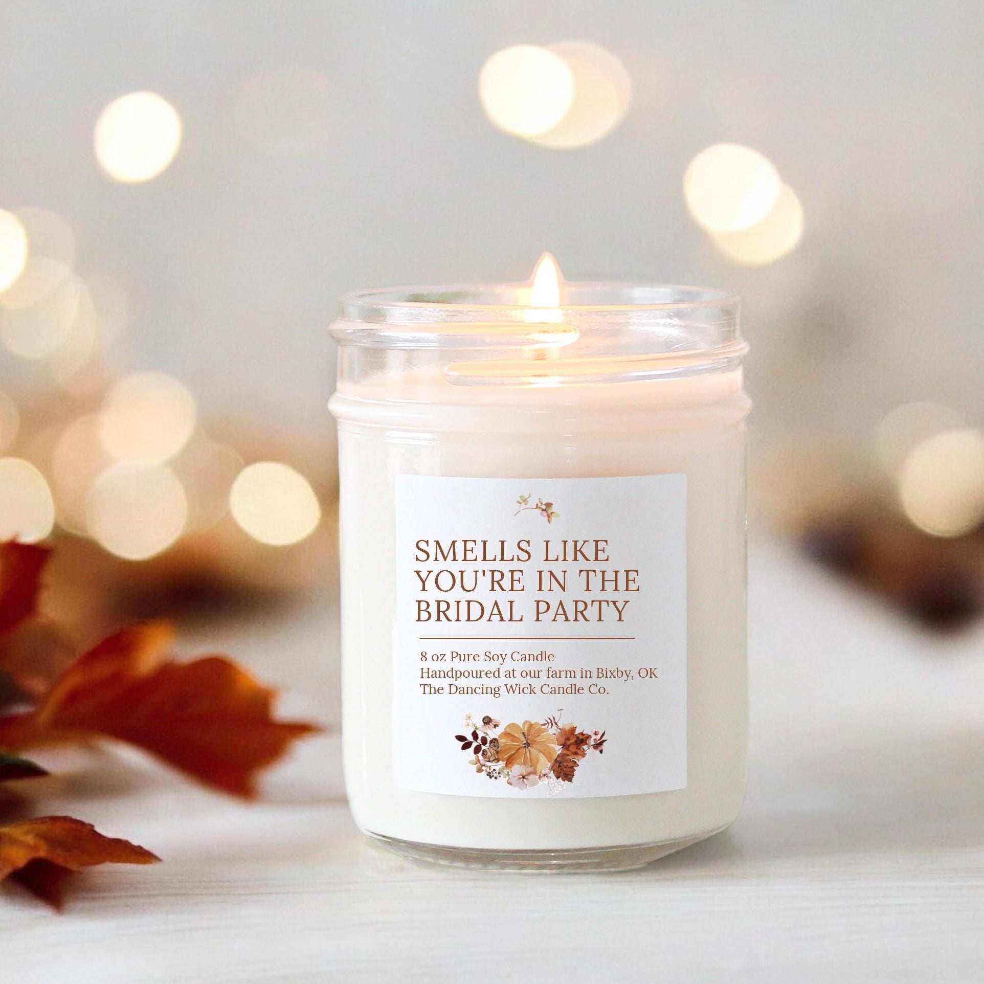 Fall Bridesmaid Proposal Candle - The Dancing Wick