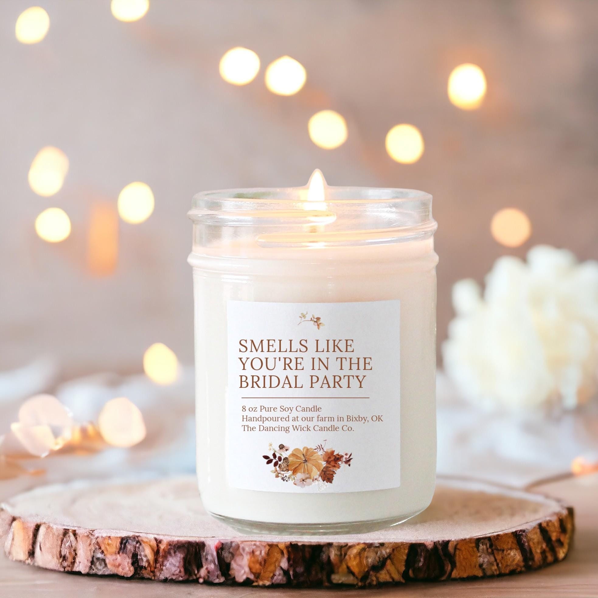 Fall Bridesmaid Proposal Candle - The Dancing Wick
