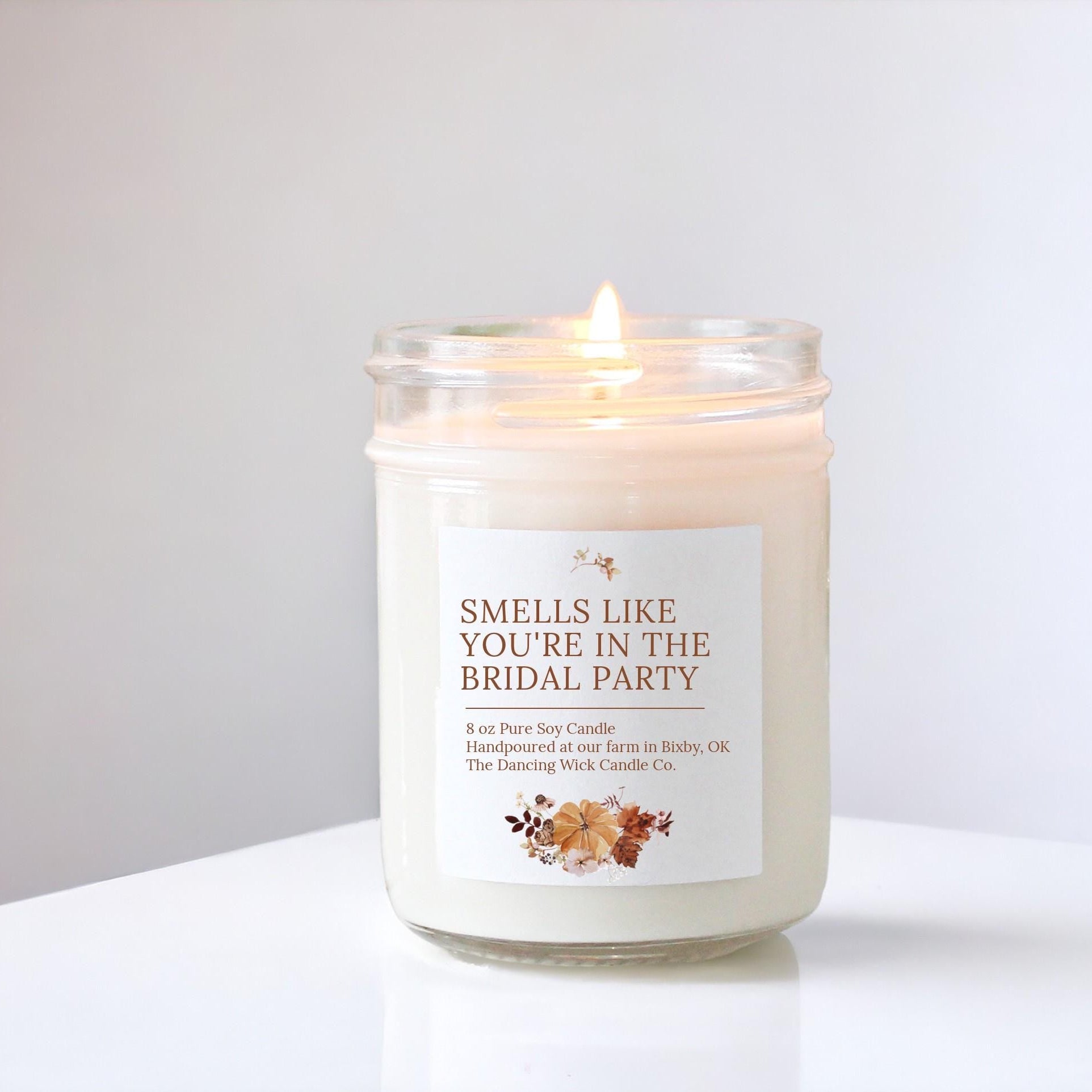 Fall Bridesmaid Proposal Candle - The Dancing Wick