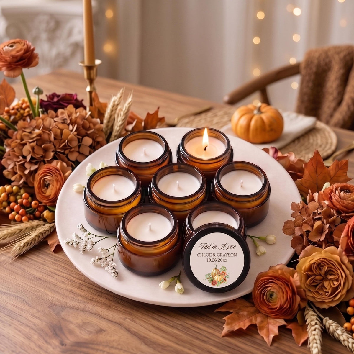 Fall in Love Ambers – Set of 10 - The Dancing Wick