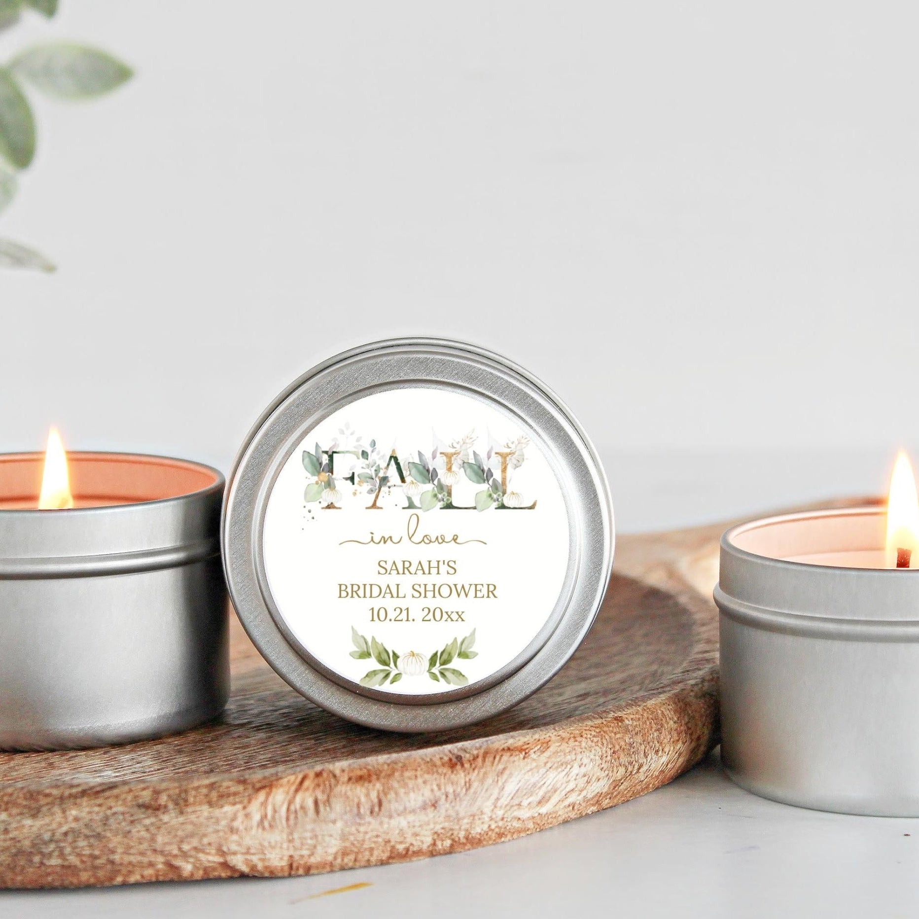 Fall In Love Wedding Tins - Set of 10 - The Dancing Wick