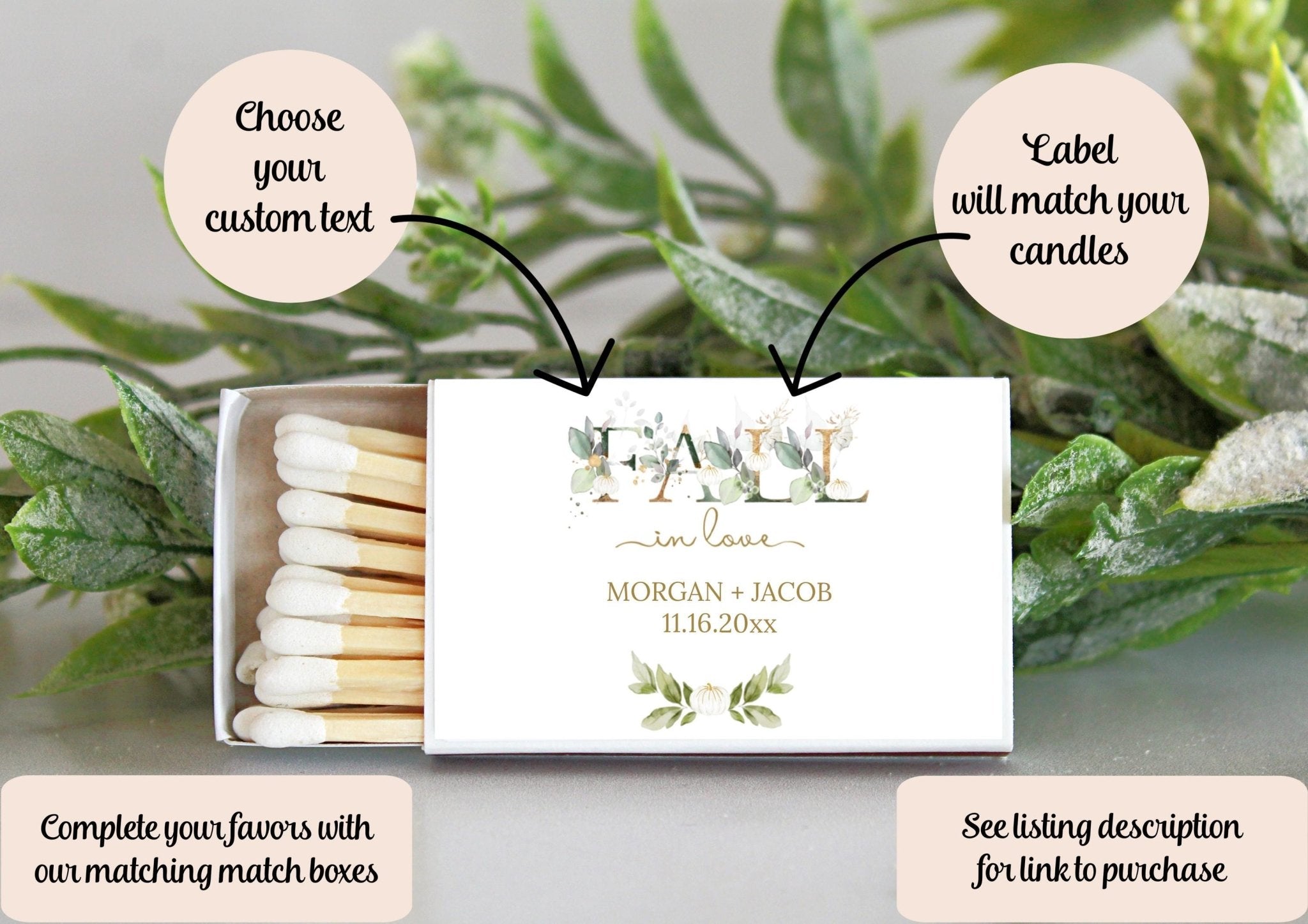 Falling in Love Bridal Shower Favors - The Dancing Wick