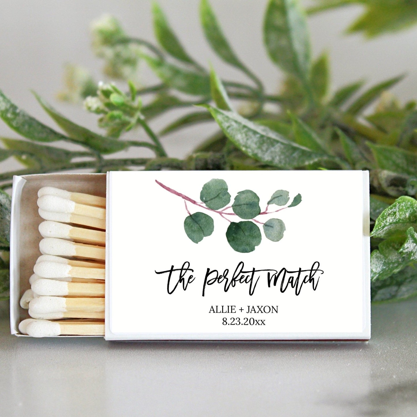 Floral Wedding Matches - Set of 10 - The Dancing Wick
