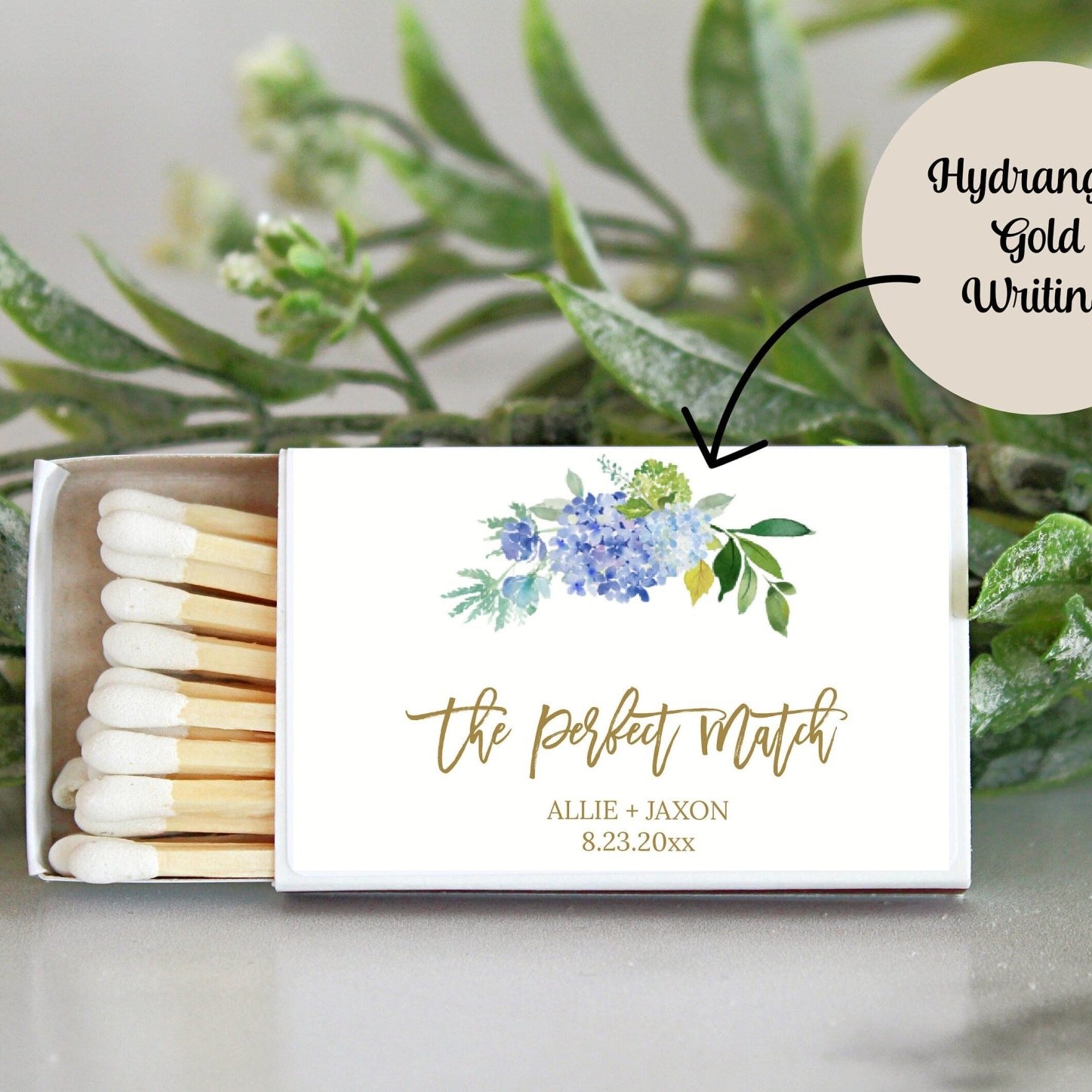 Floral Wedding Matches - Set of 10 - The Dancing Wick