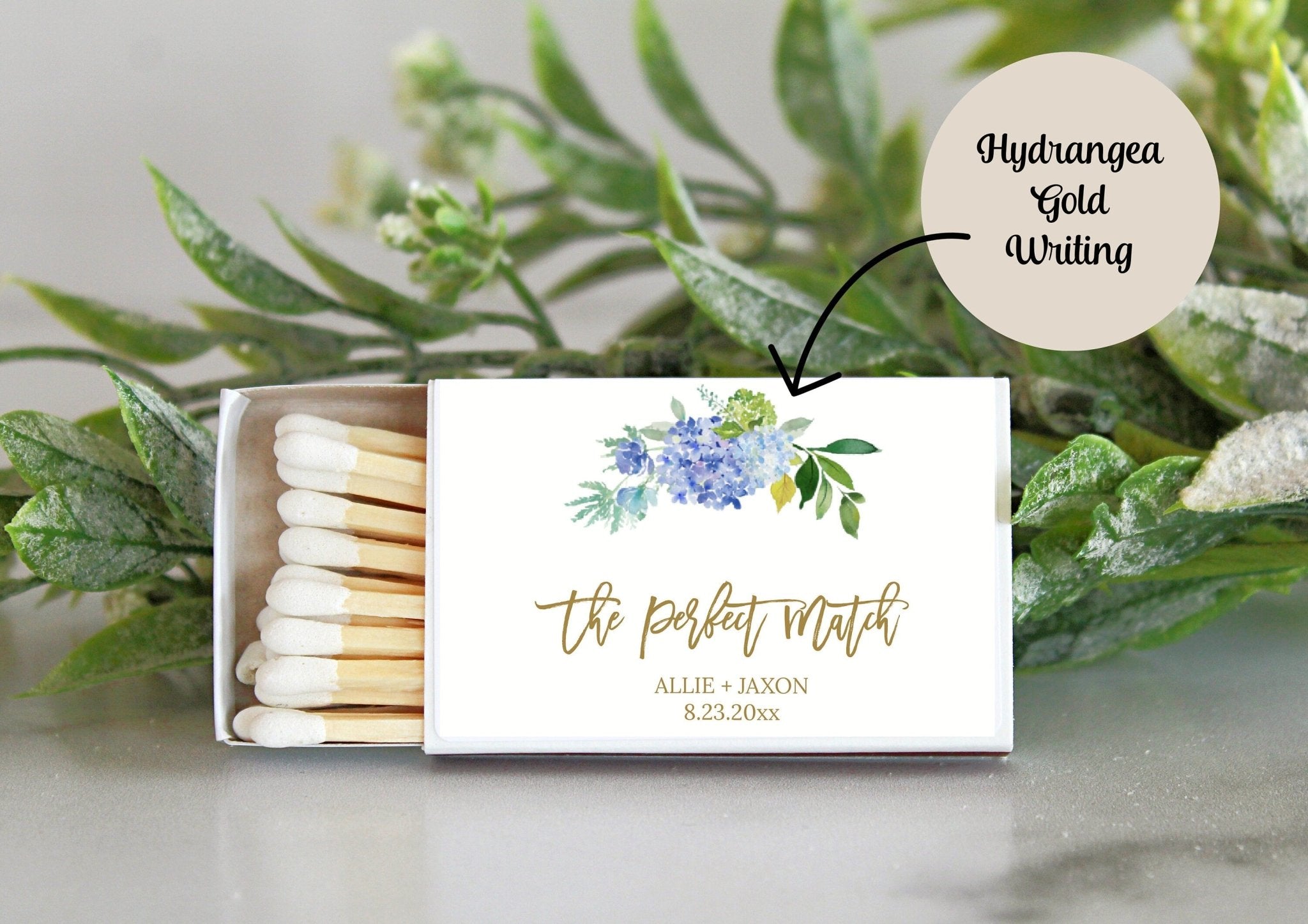 Floral Wedding Matches - Set of 10 - The Dancing Wick