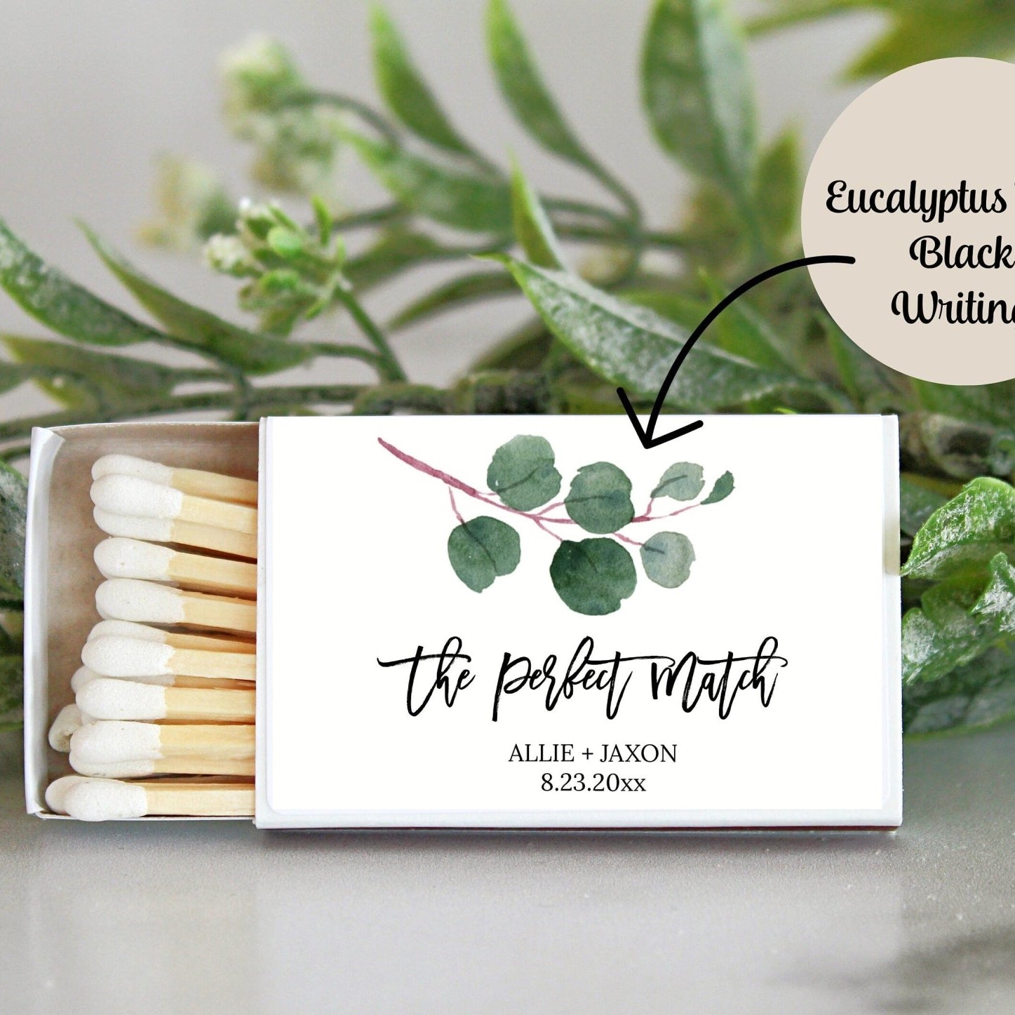 Floral Wedding Matches - Set of 10 - The Dancing Wick