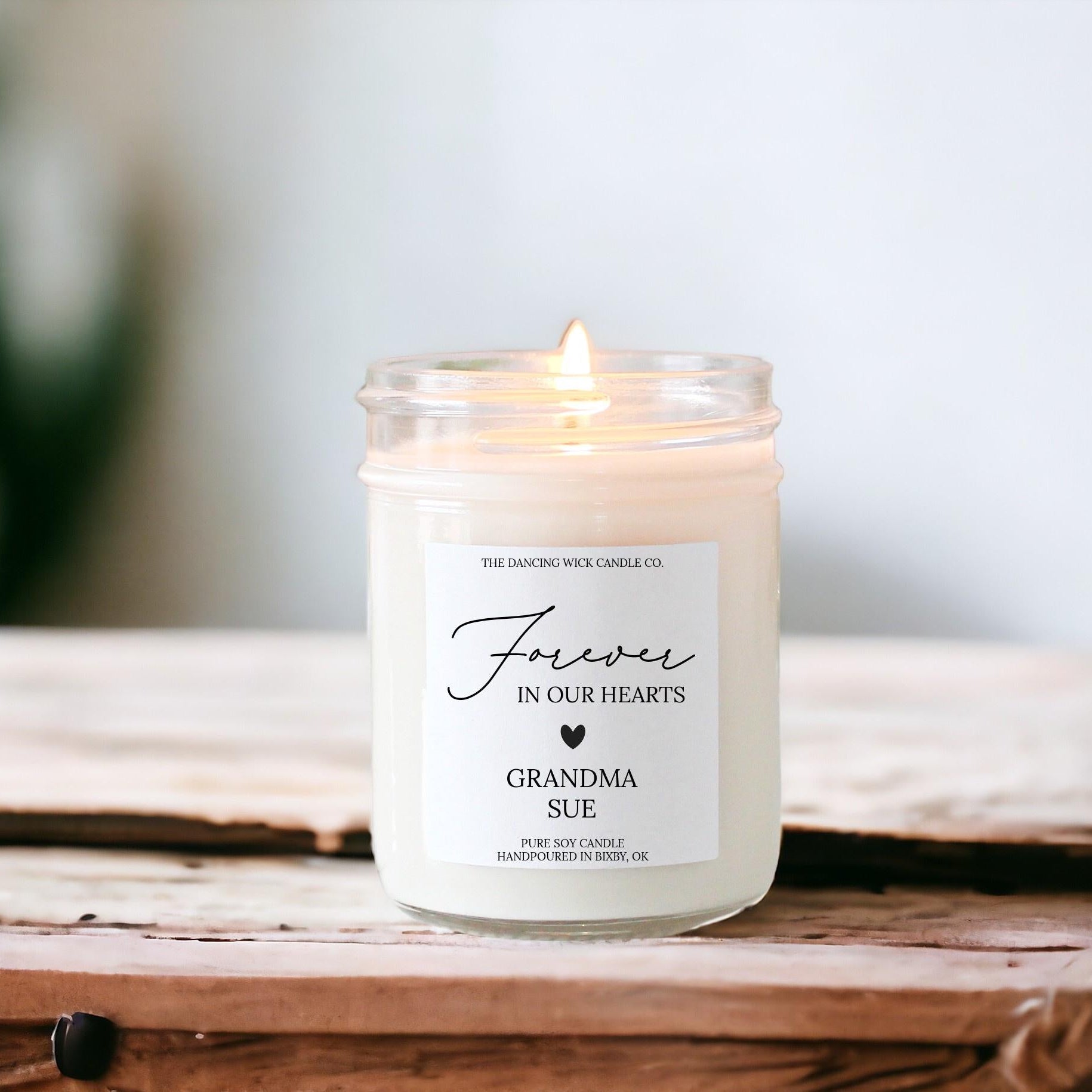 Forever In Our Hearts Memorial Candle - The Dancing Wick