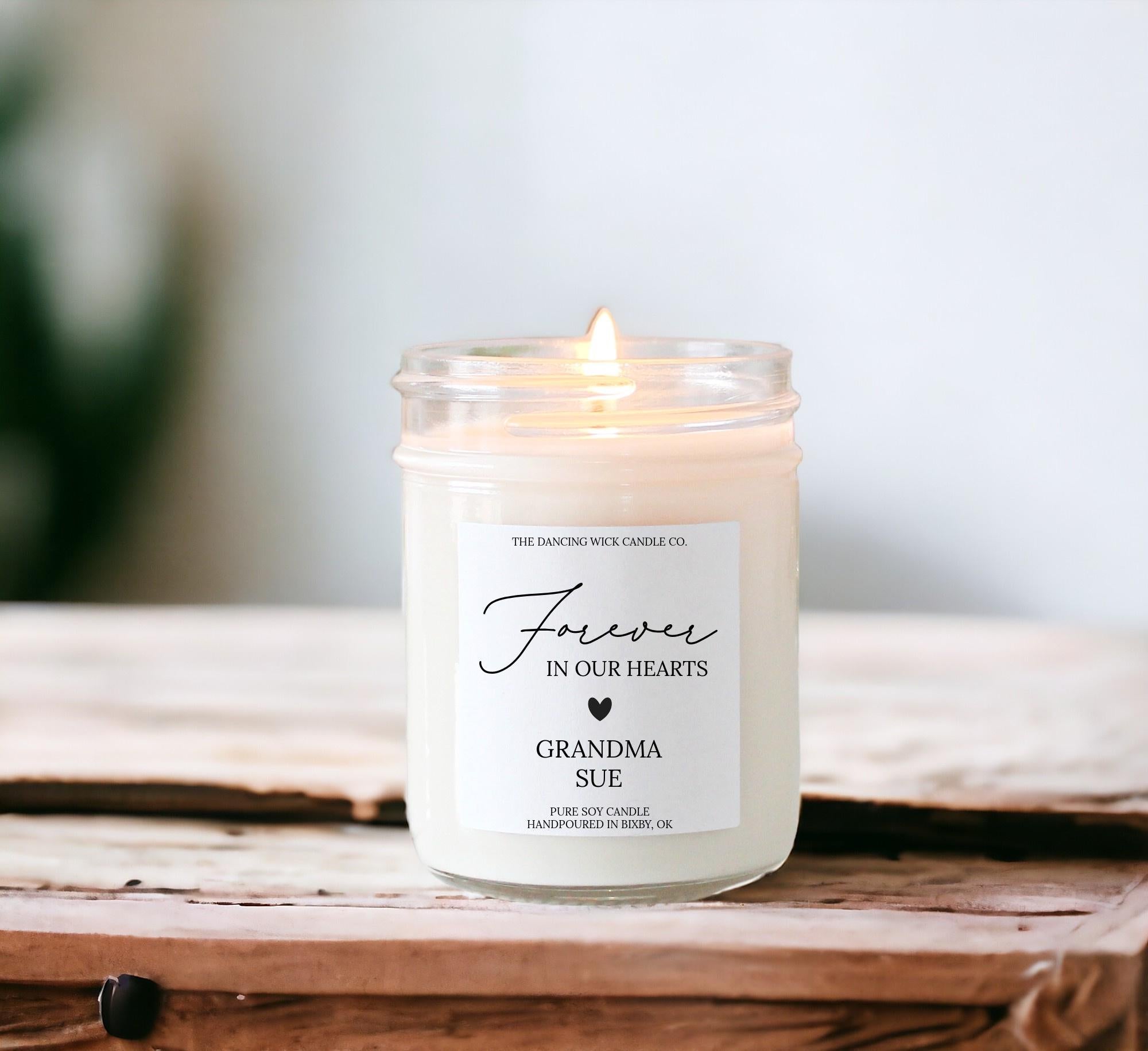 Forever In Our Hearts Memorial Candle - The Dancing Wick