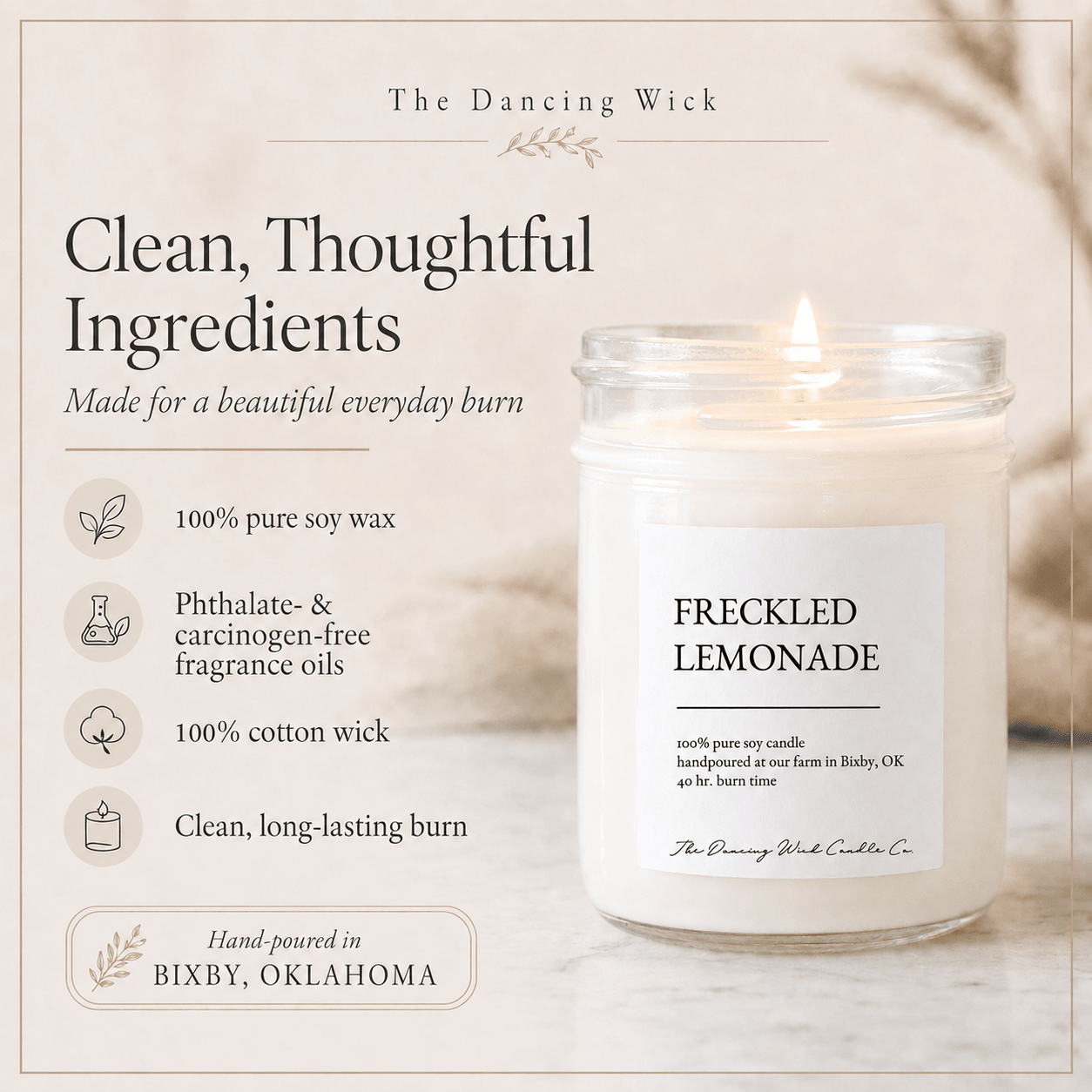 Freckled Lemonade - TDW Signature Candle - The Dancing Wick