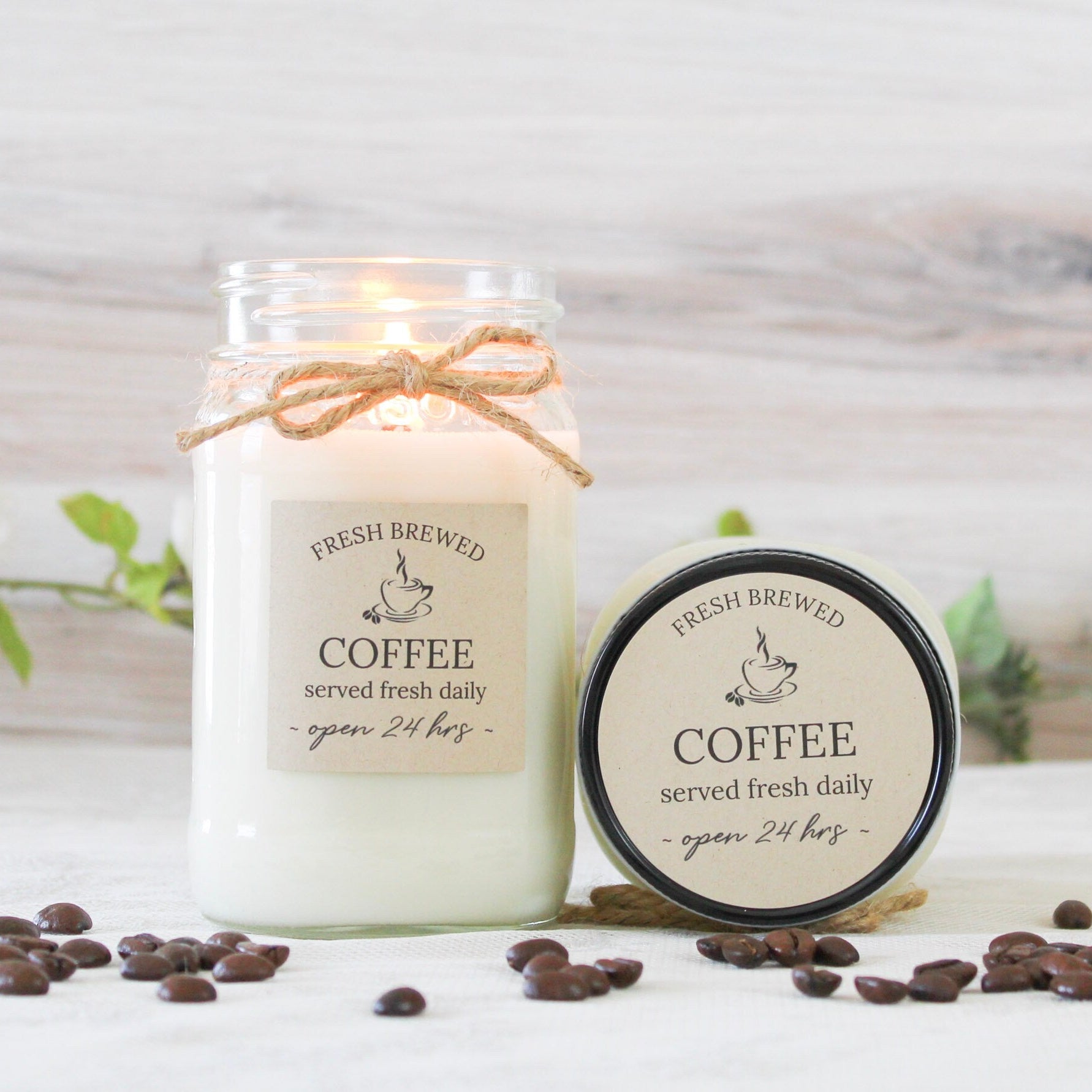 Fresh Brewed Coffee Soy Candle - The Dancing Wick