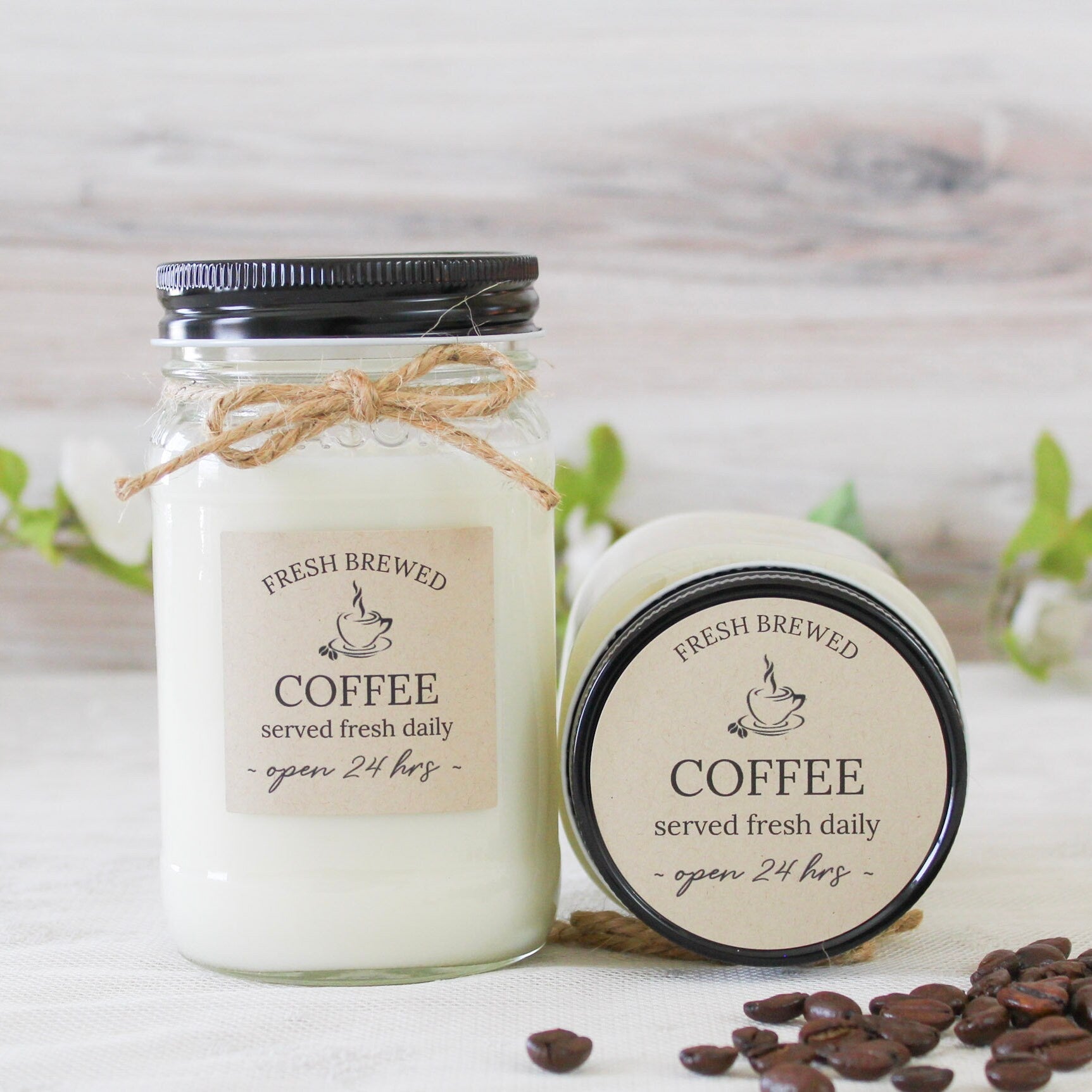 Fresh Brewed Coffee Soy Candle - The Dancing Wick