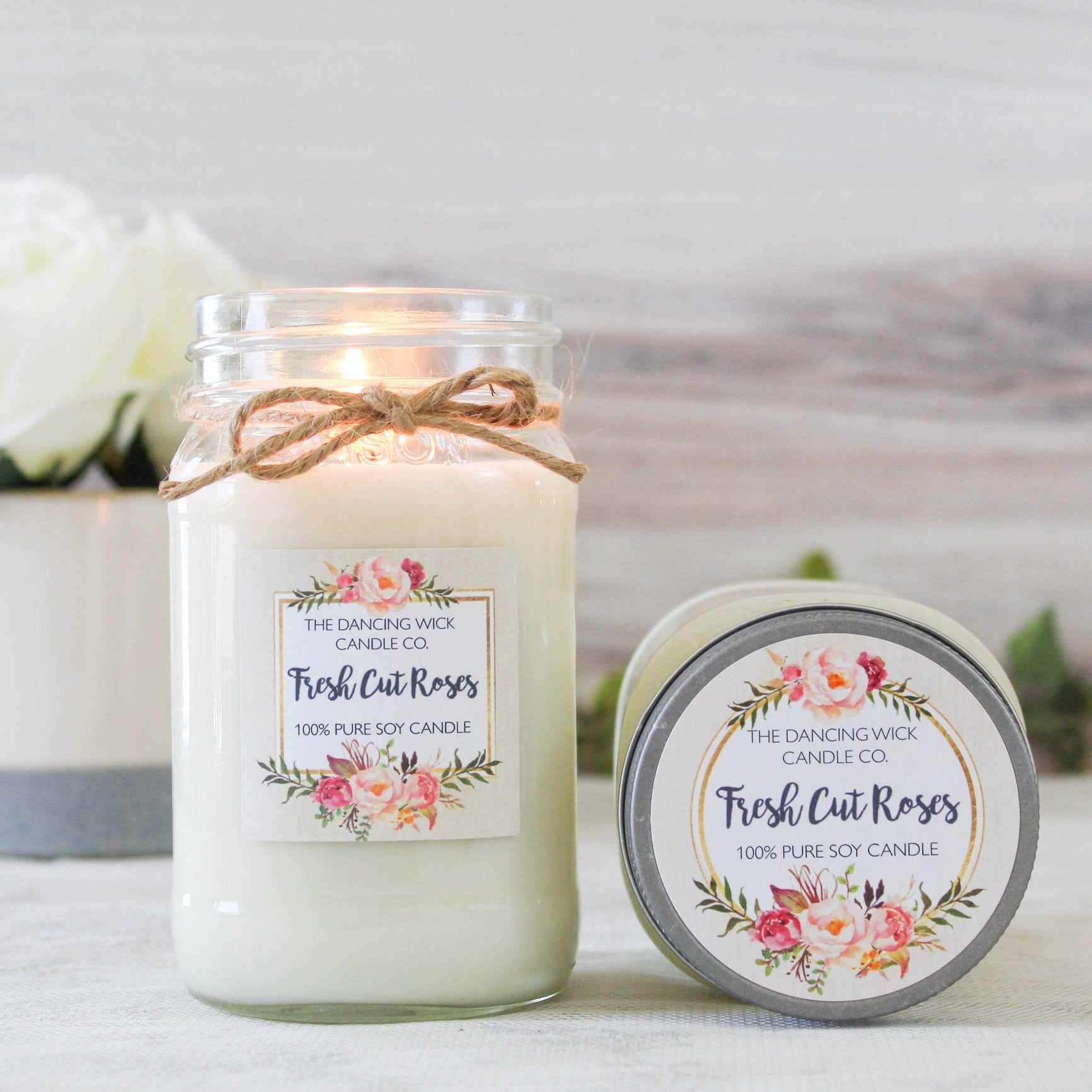 Fresh Cut Roses Candle - The Dancing Wick