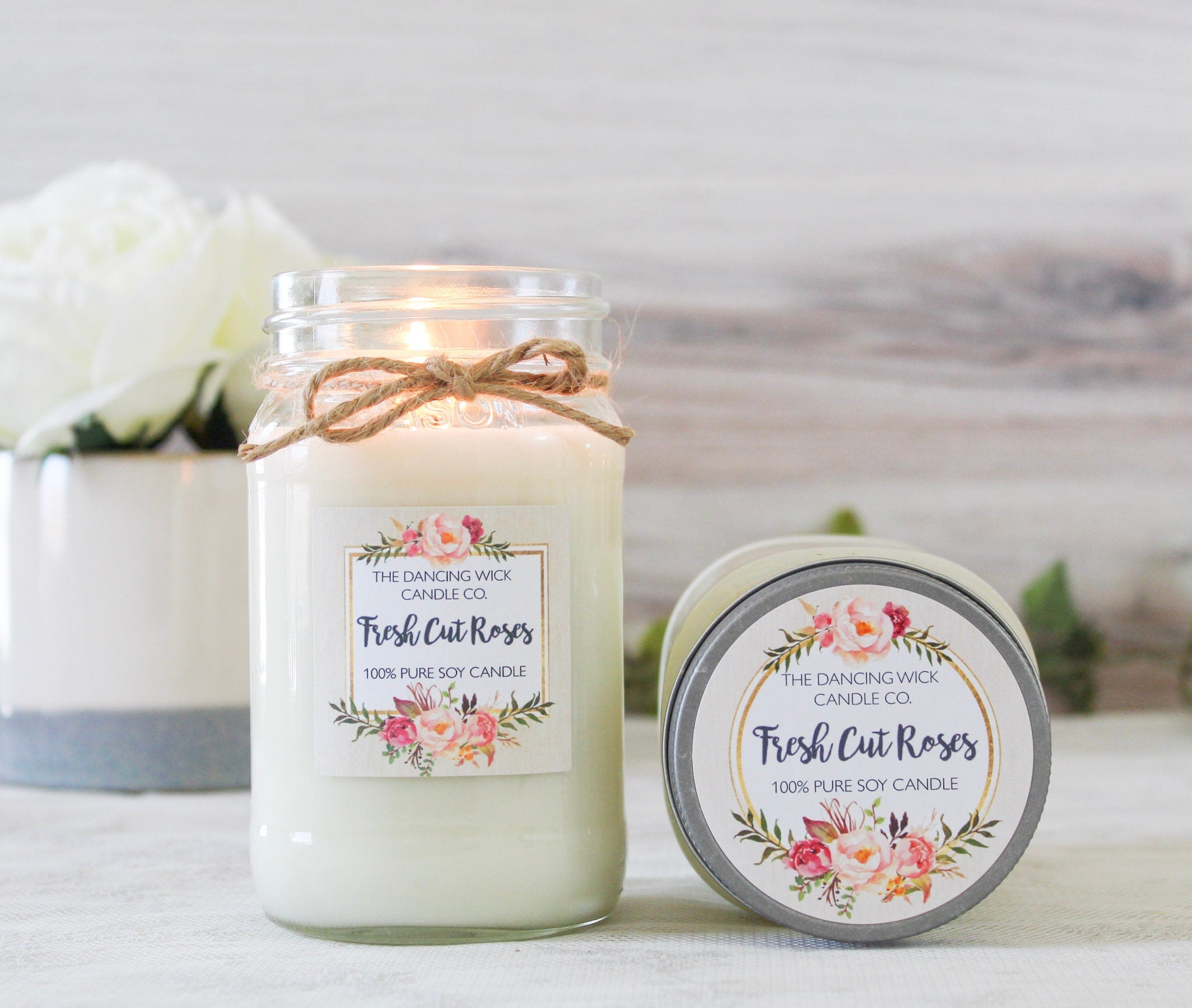 Fresh Cut Roses Candle - The Dancing Wick
