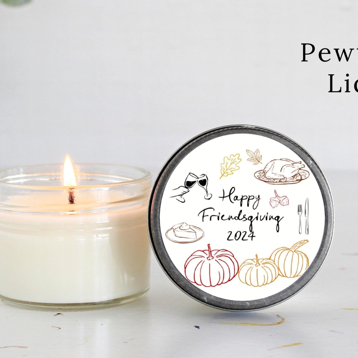 Friendsgiving Candle Favor - The Dancing Wick