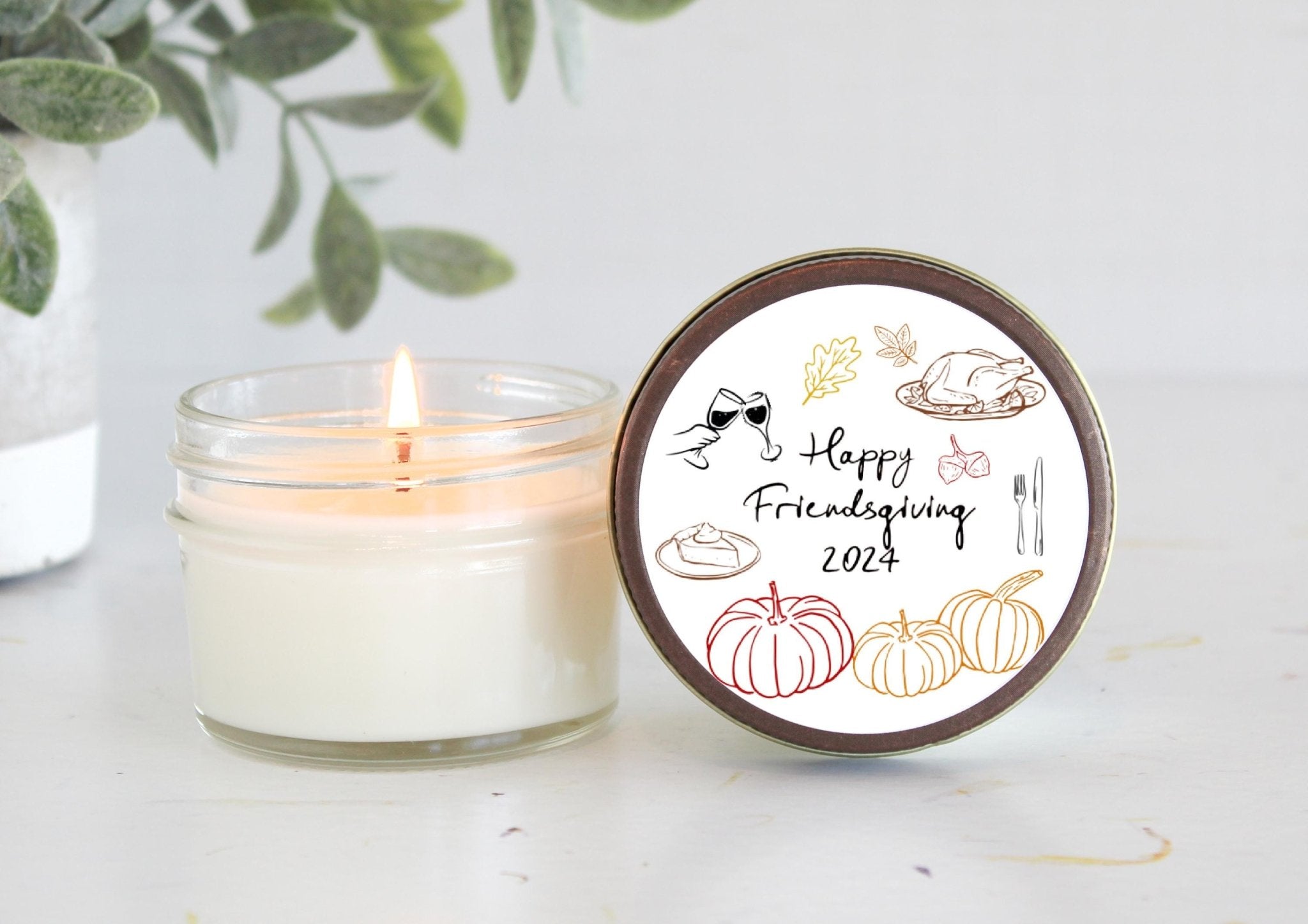 Friendsgiving Candle Favor - The Dancing Wick