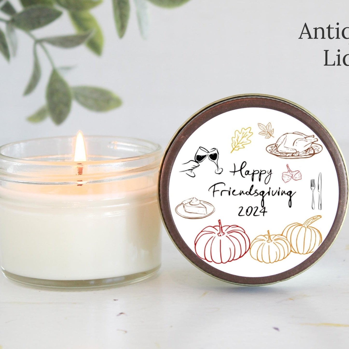 Friendsgiving Candle Favor - The Dancing Wick