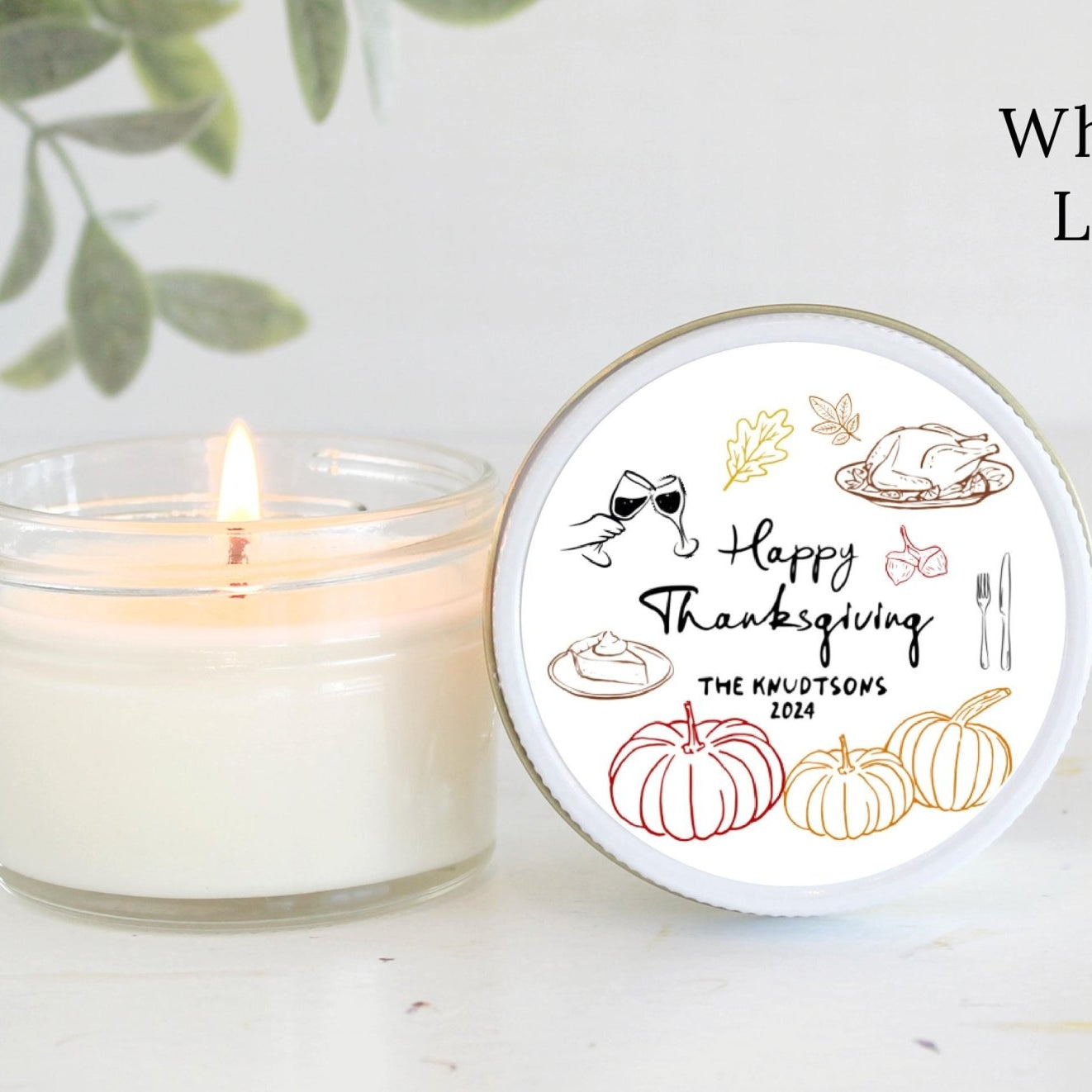 Friendsgiving Candle Favor - The Dancing Wick