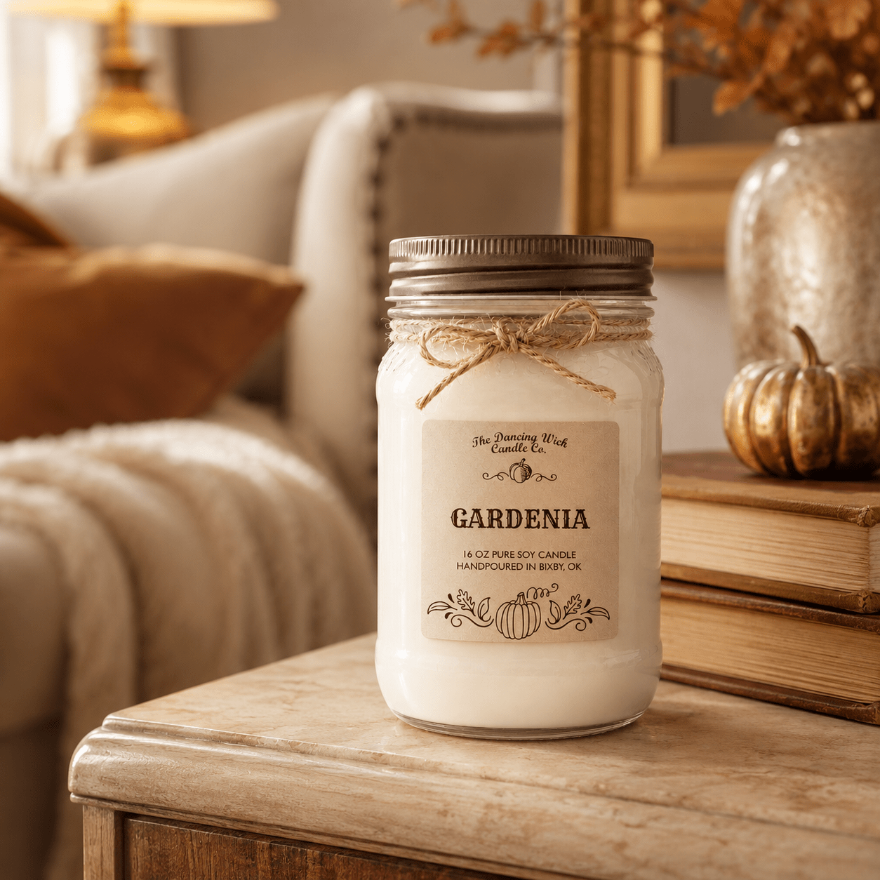 Gardenia - Fall Candle - The Dancing Wick