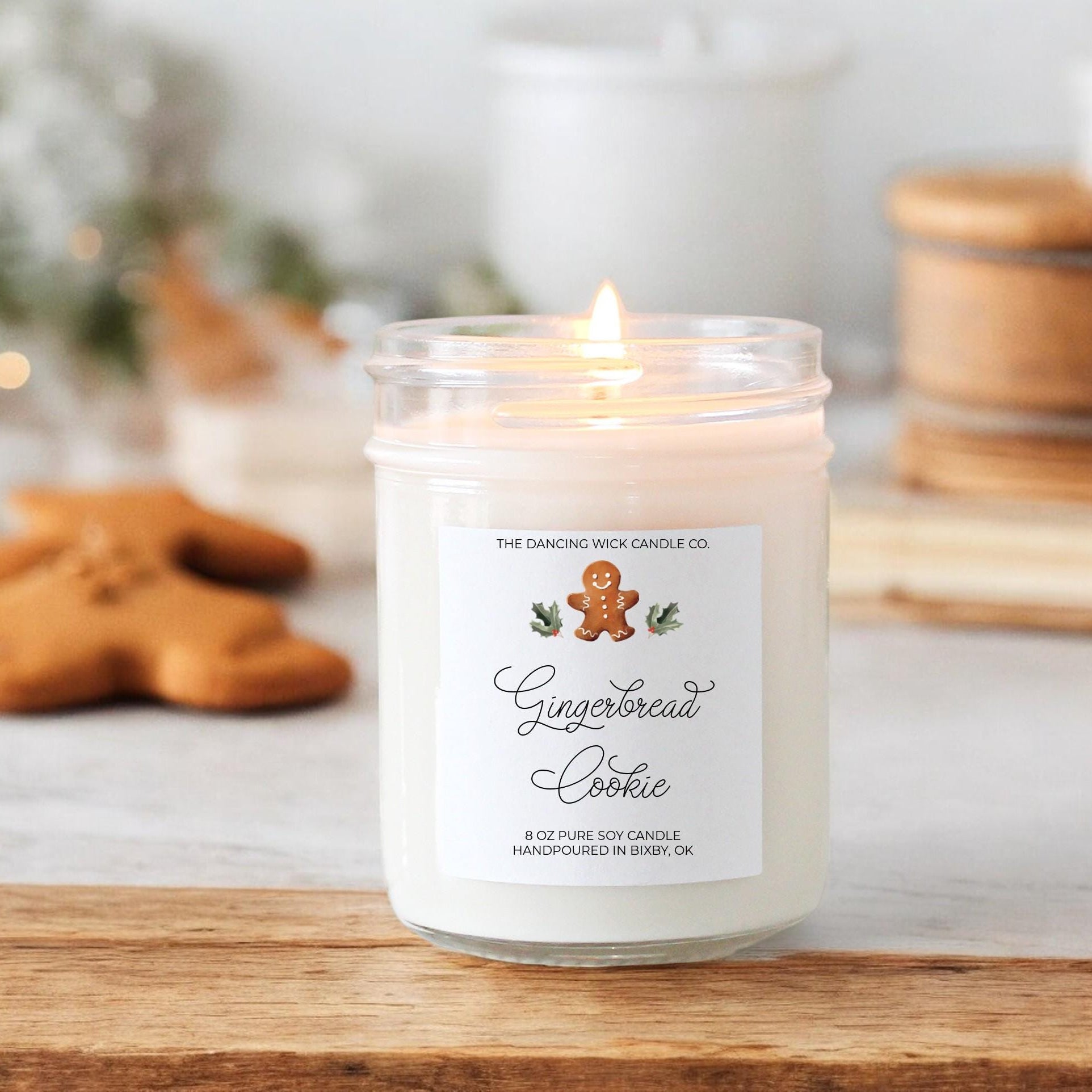 Gingerbread Cookie Candle - The Dancing Wick