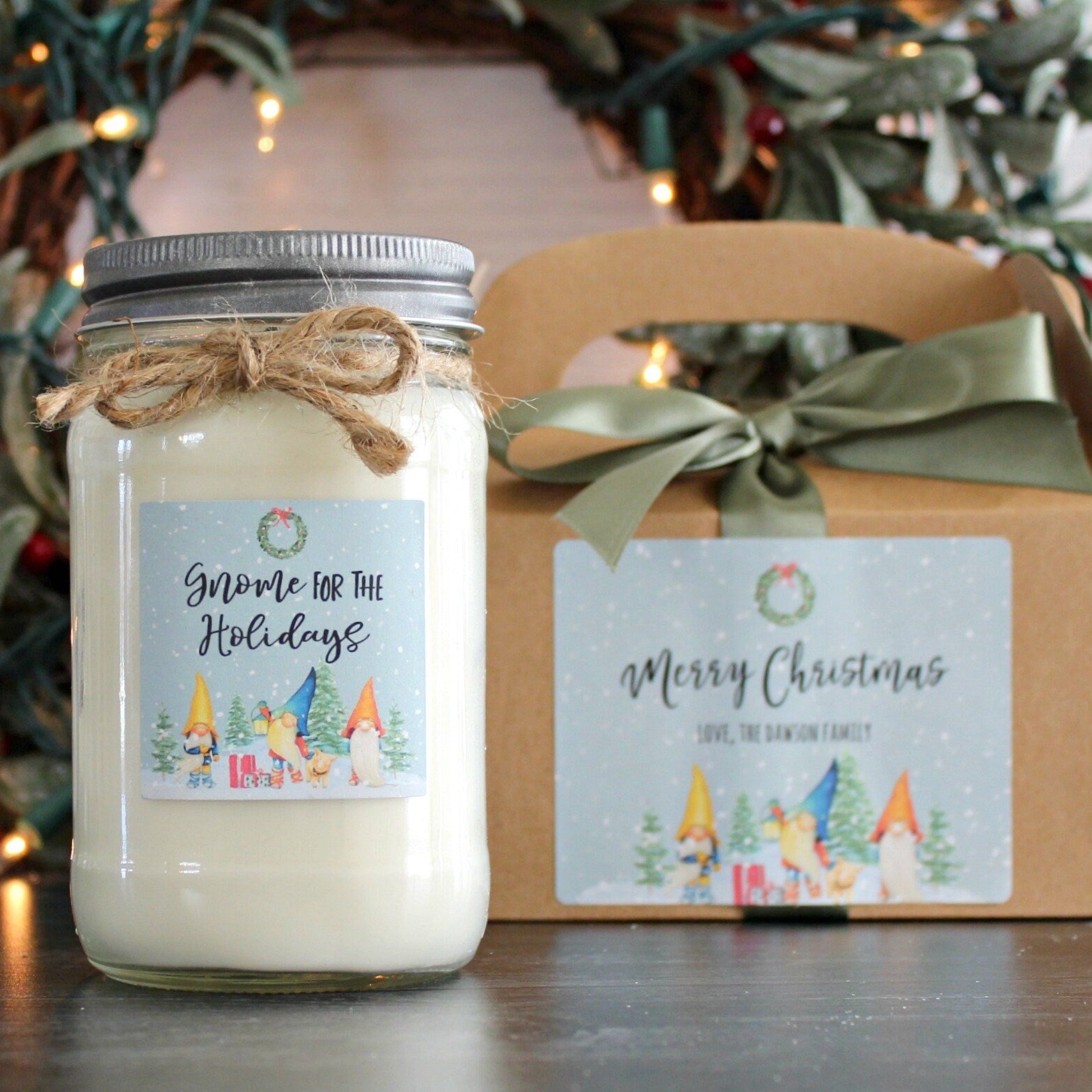 Gnome Christmas Candle - The Dancing Wick