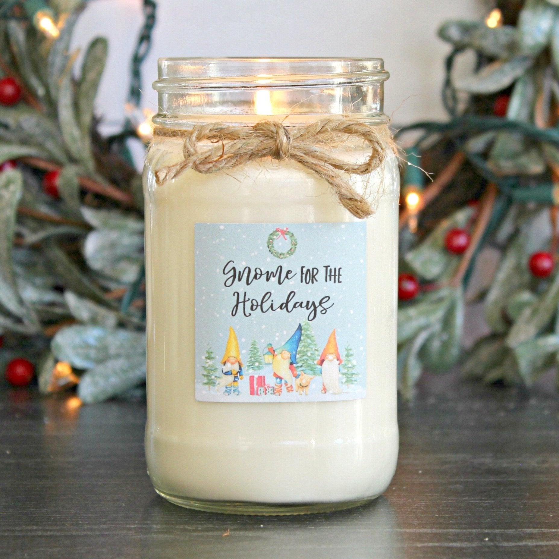 Gnome Christmas Candle - The Dancing Wick