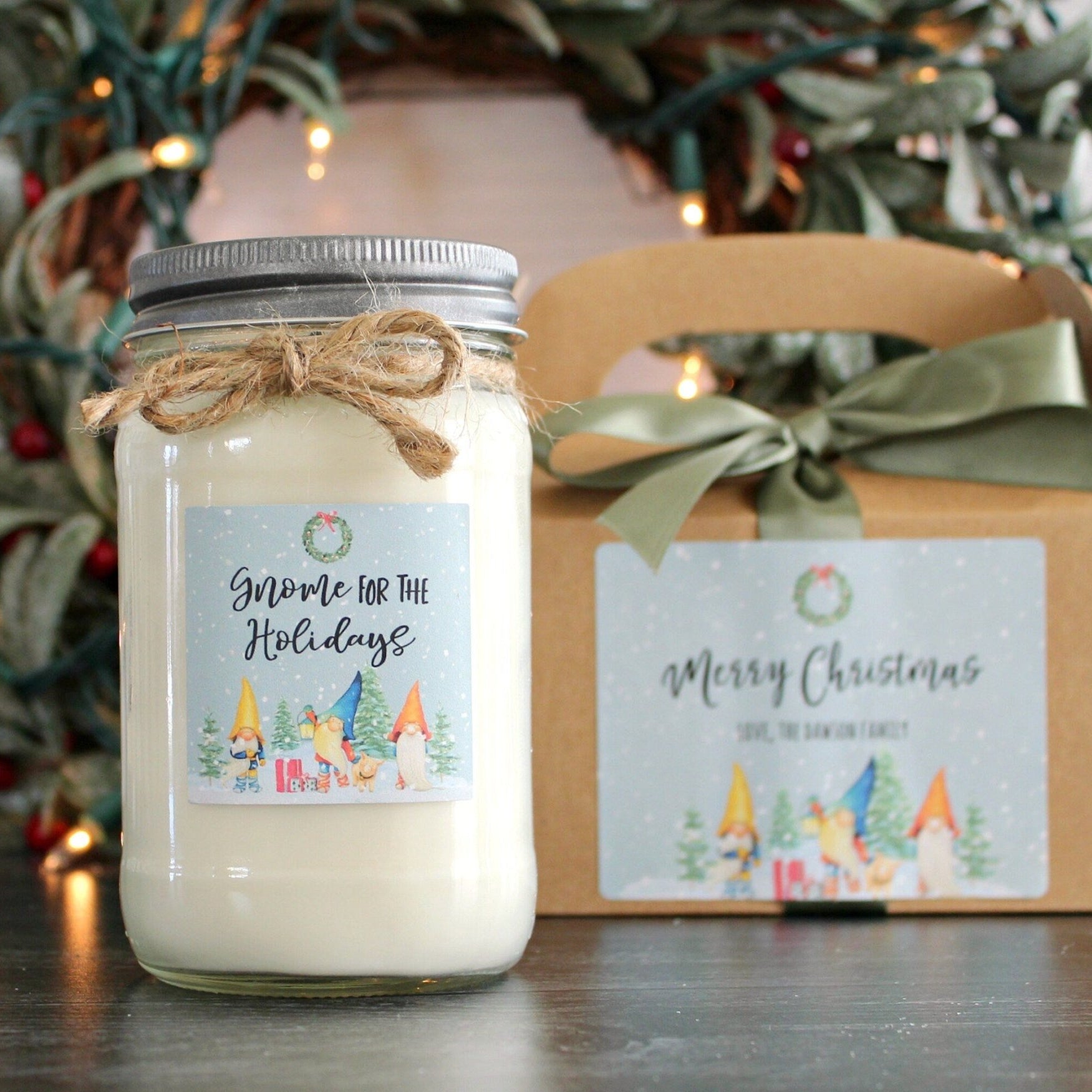 Gnome Christmas Candle - The Dancing Wick