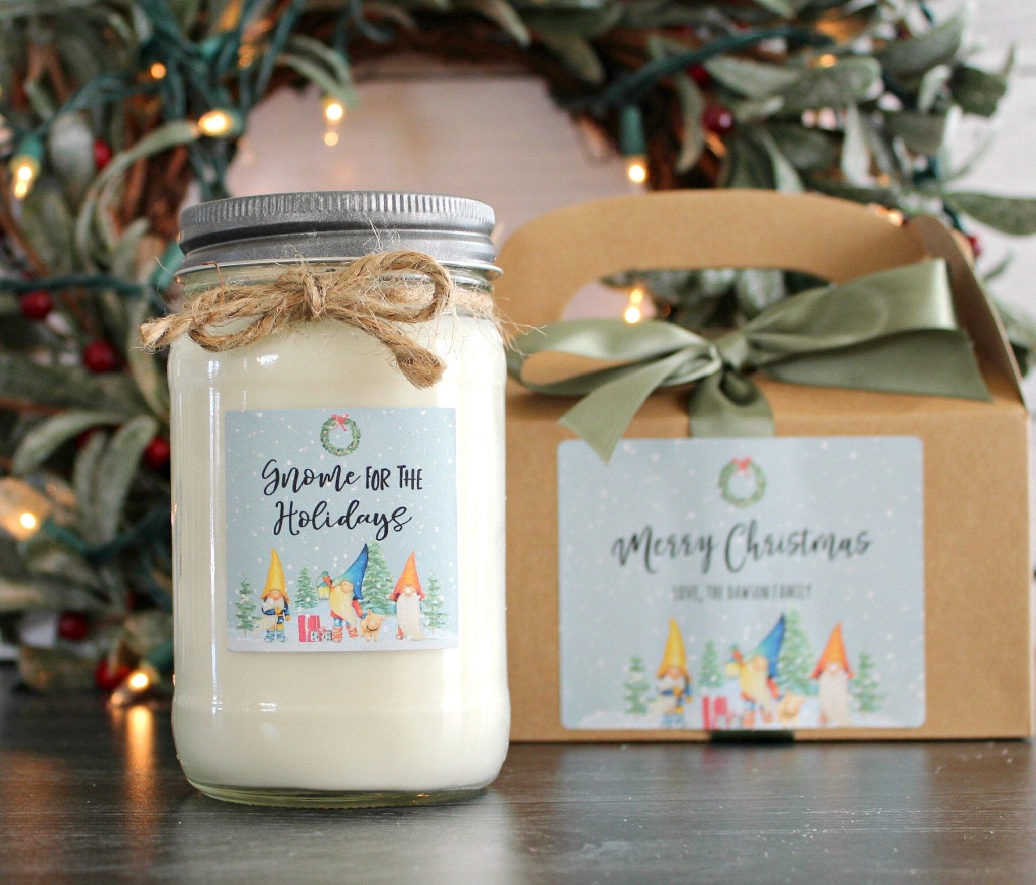 Gnome Christmas Candle - The Dancing Wick