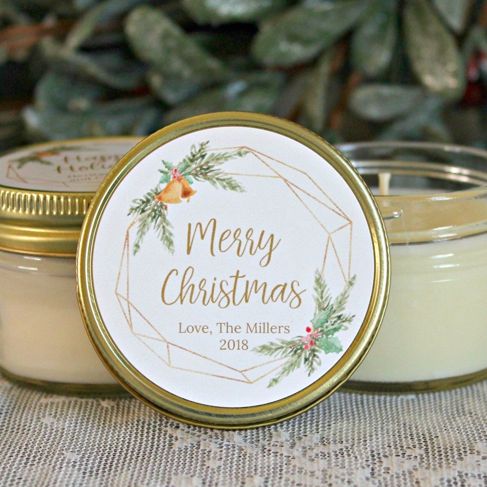 Gold Bell Christmas Favor - The Dancing Wick