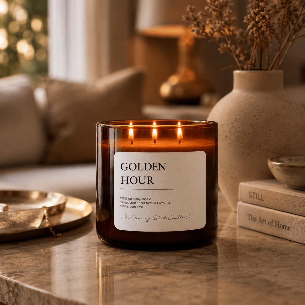Golden Hour - 3 Wick Everyday Tumbler Candle - The Dancing Wick