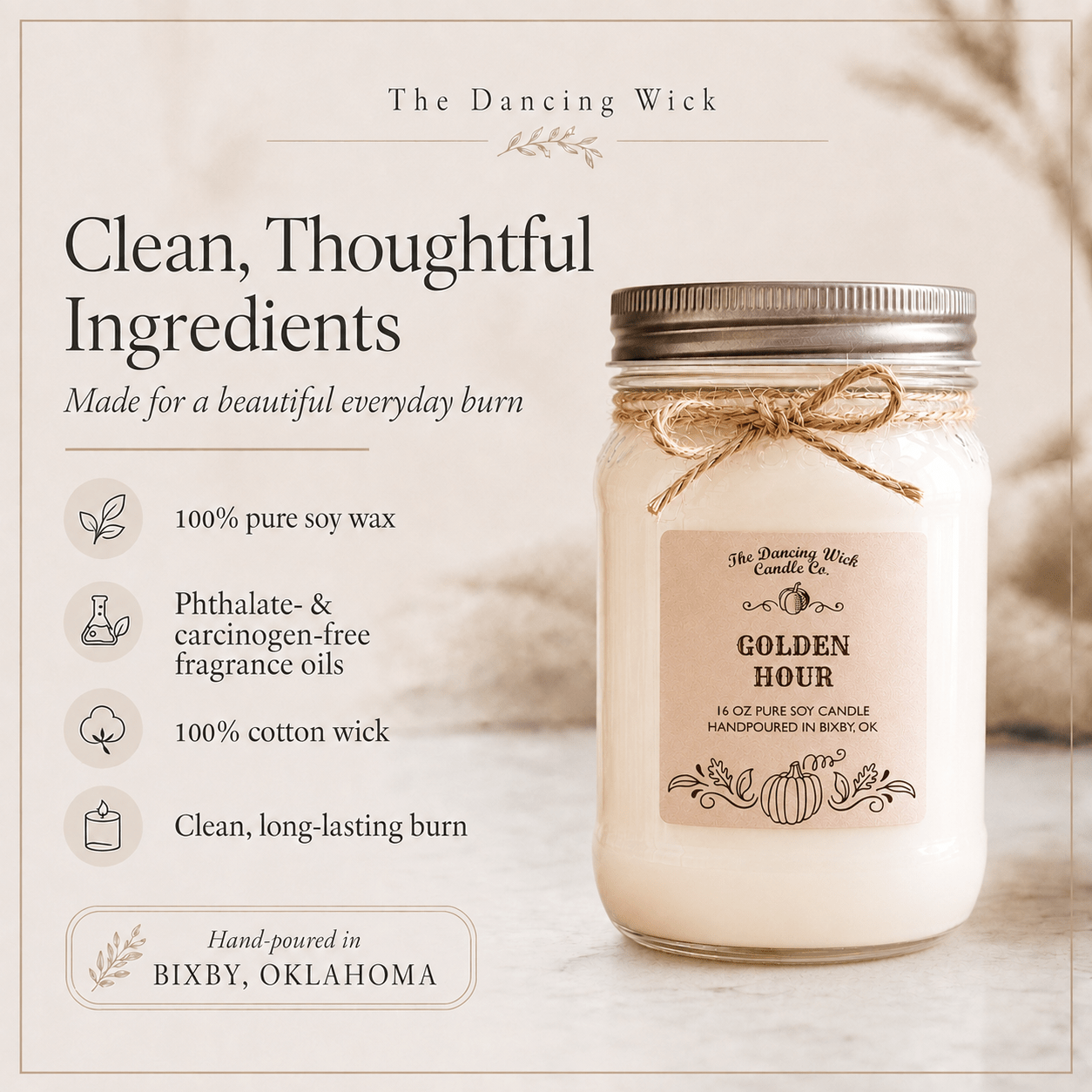 Golden Hour - Fall Candle - The Dancing Wick