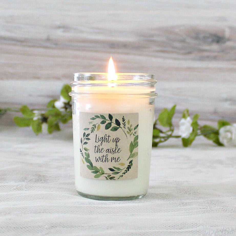 Greenery Light Up Wedding Gift Box - The Dancing Wick