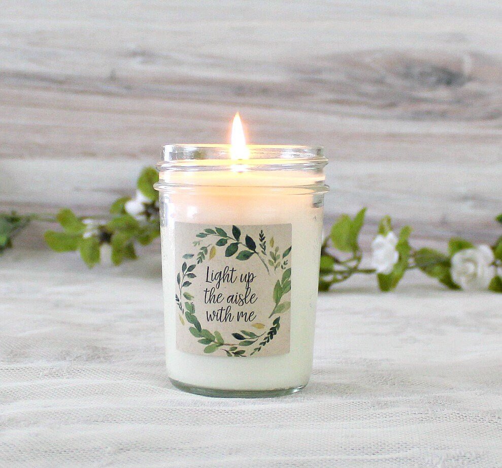 Greenery Light Up Wedding Gift Box - The Dancing Wick