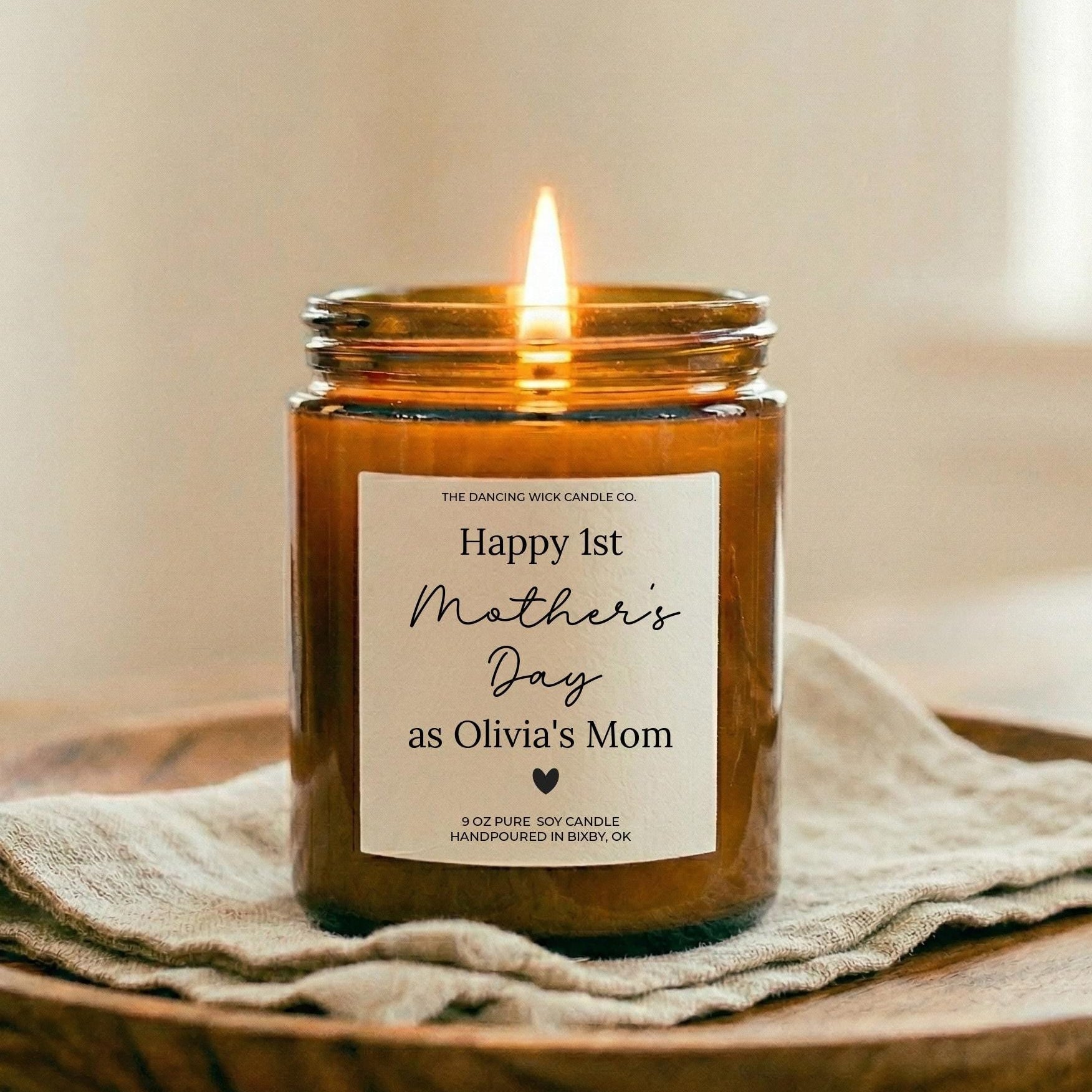 Happy 1st Mother's Day Candle - The Dancing Wick