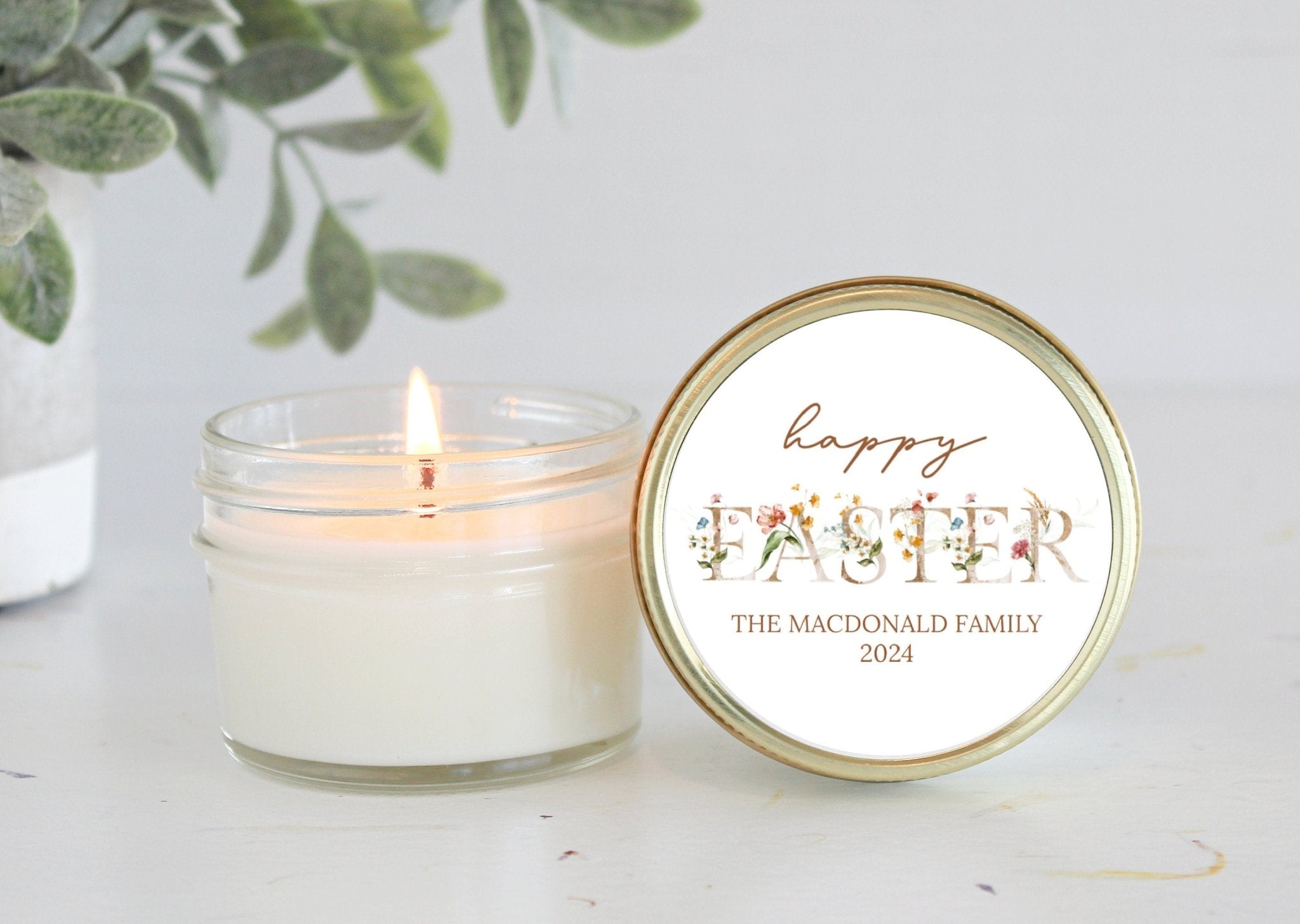 Happy Easter Glass Favor - The Dancing Wick