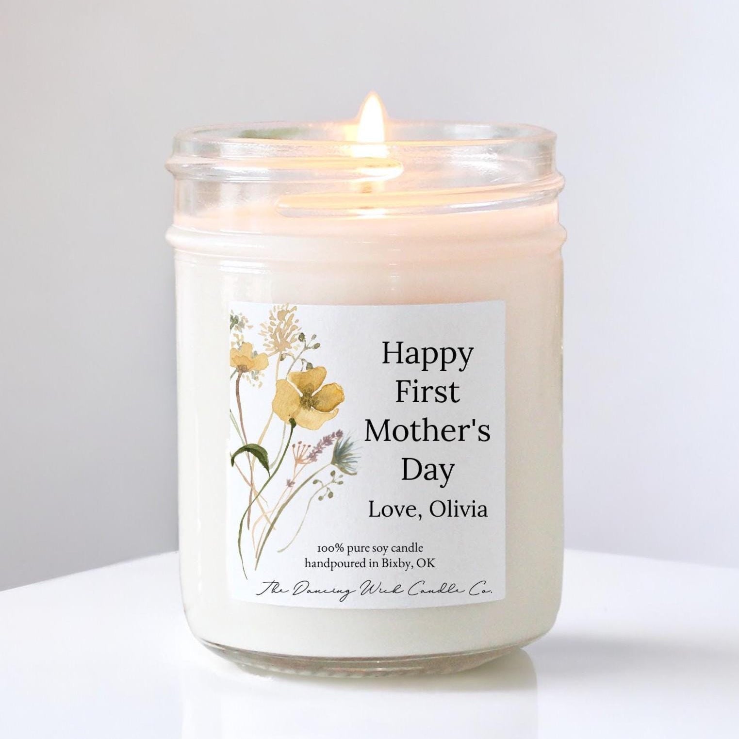Happy First Mother’s Day Candle - The Dancing Wick