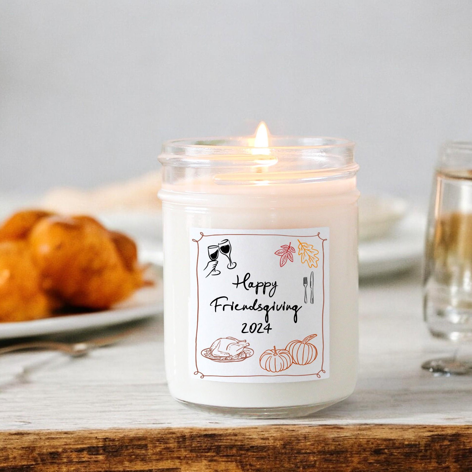 Happy Friendsgiving Candle - The Dancing Wick