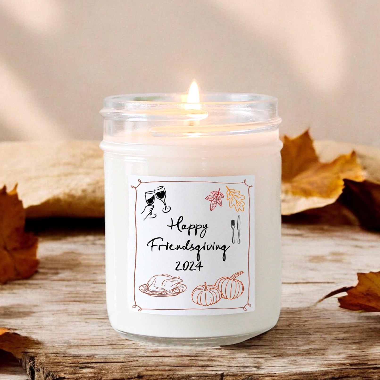 Happy Friendsgiving Candle - The Dancing Wick