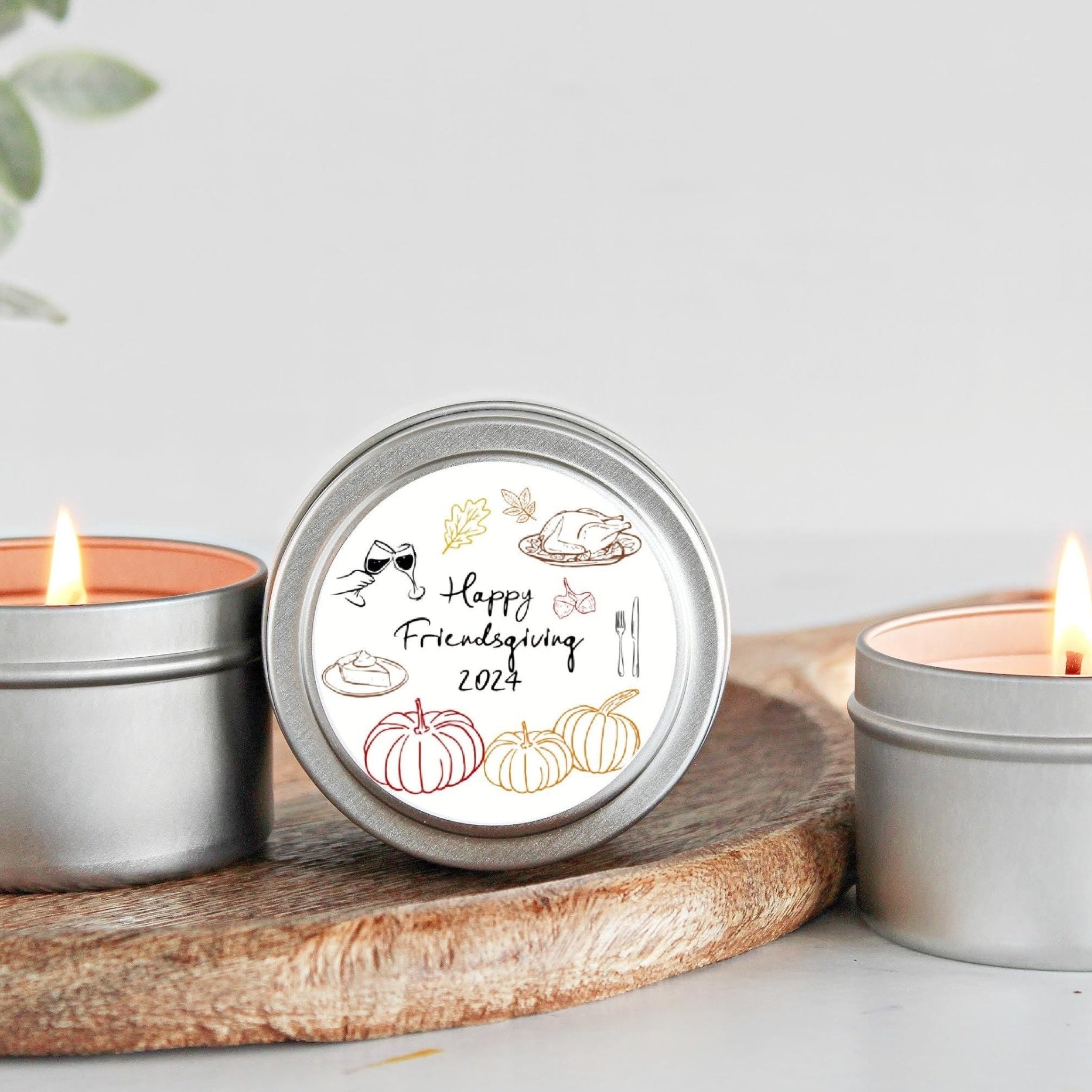 Happy Friendsgiving Tins - The Dancing Wick