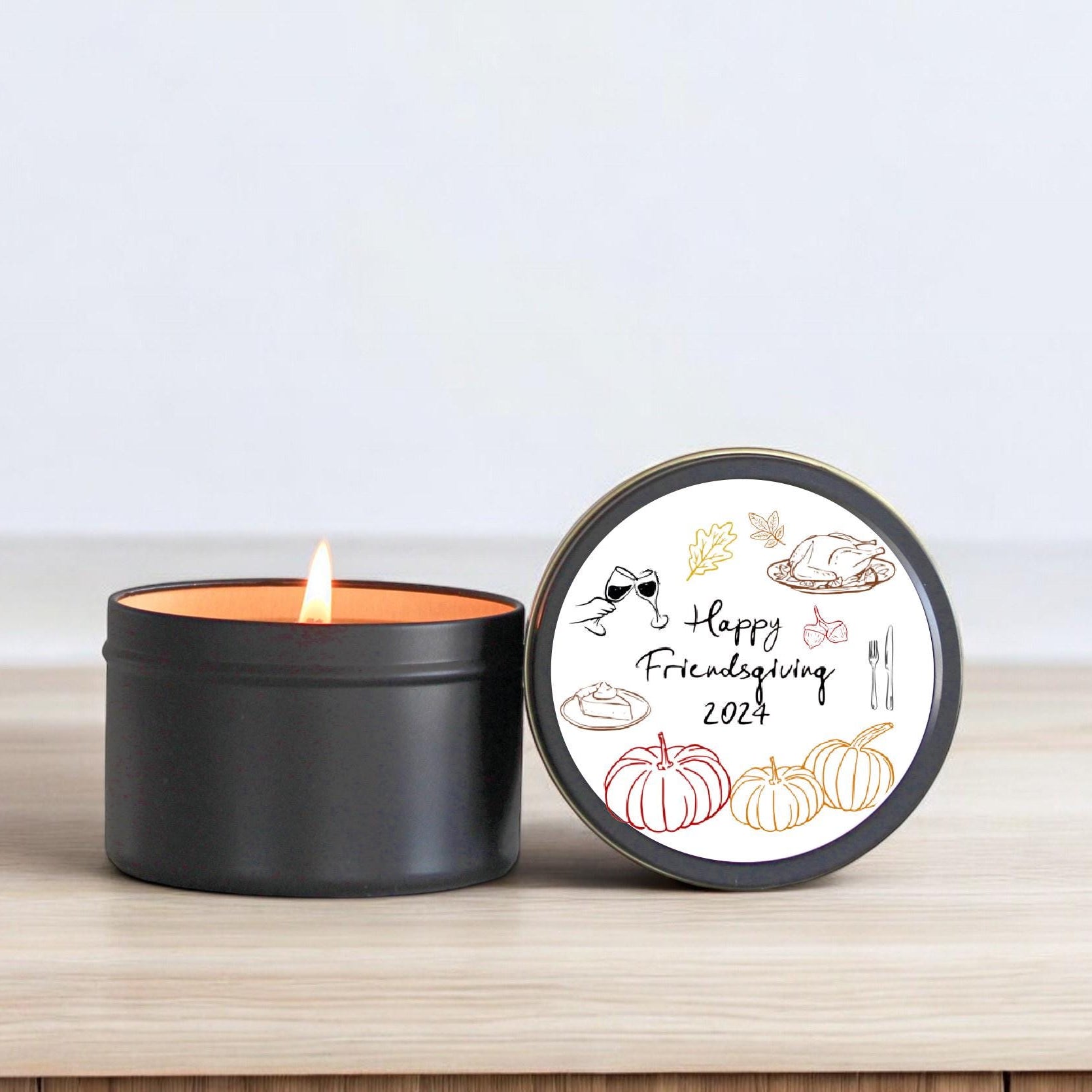 Happy Friendsgiving Tins - The Dancing Wick
