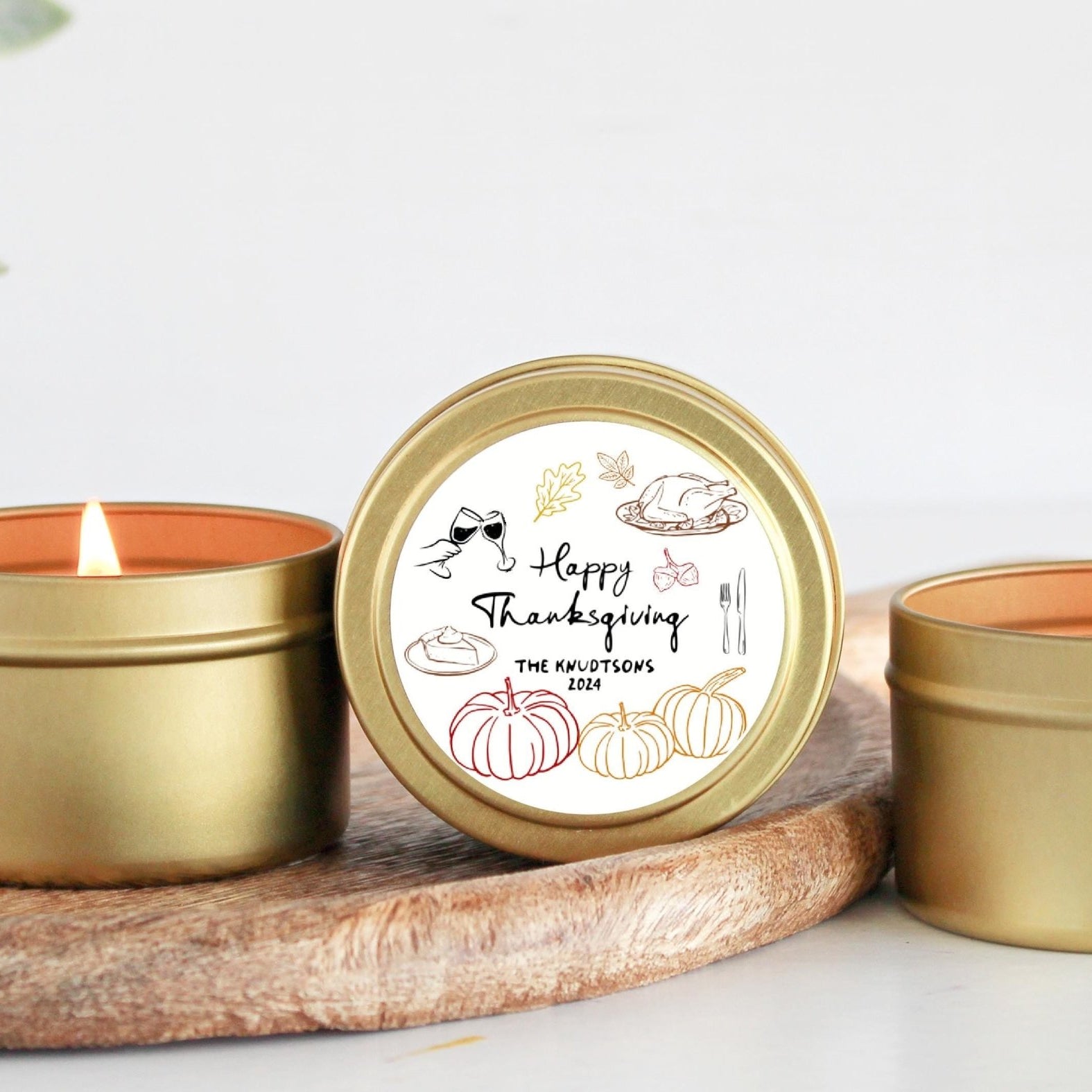 Happy Friendsgiving Tins - The Dancing Wick