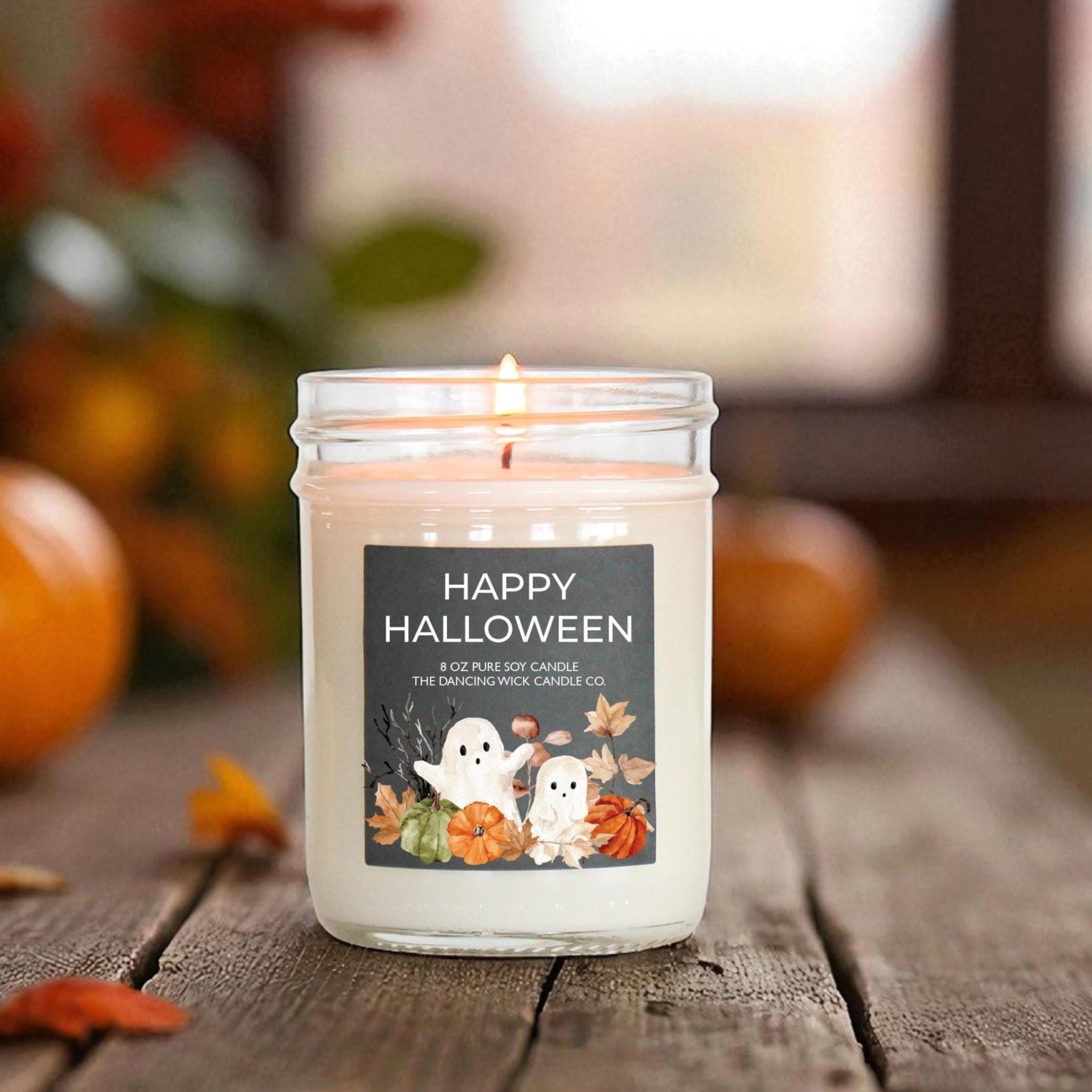 Happy Halloween Ghost Candle - The Dancing Wick