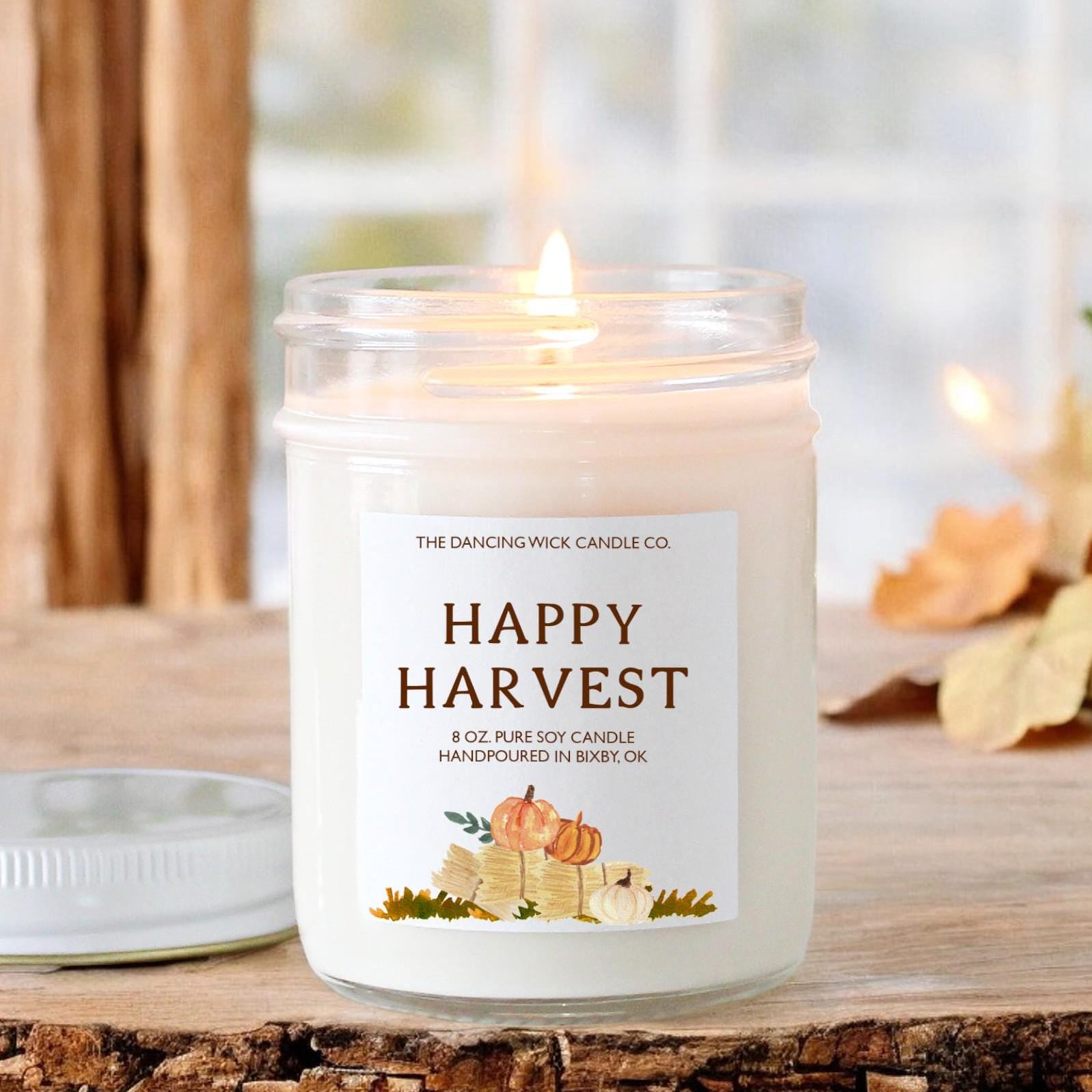 Happy Harvest Fall Candle - The Dancing Wick