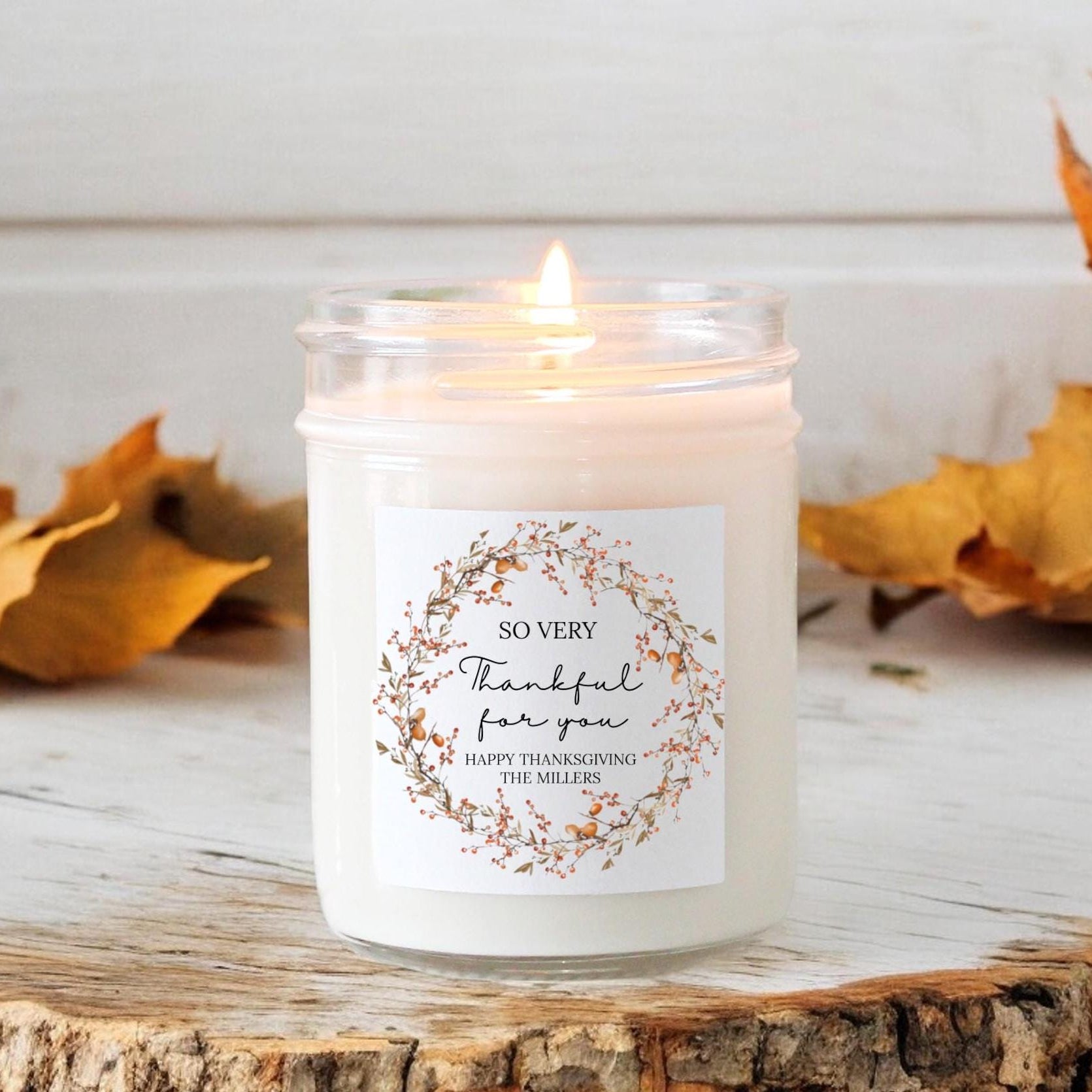 Happy Thanksgiving Candle - The Dancing Wick