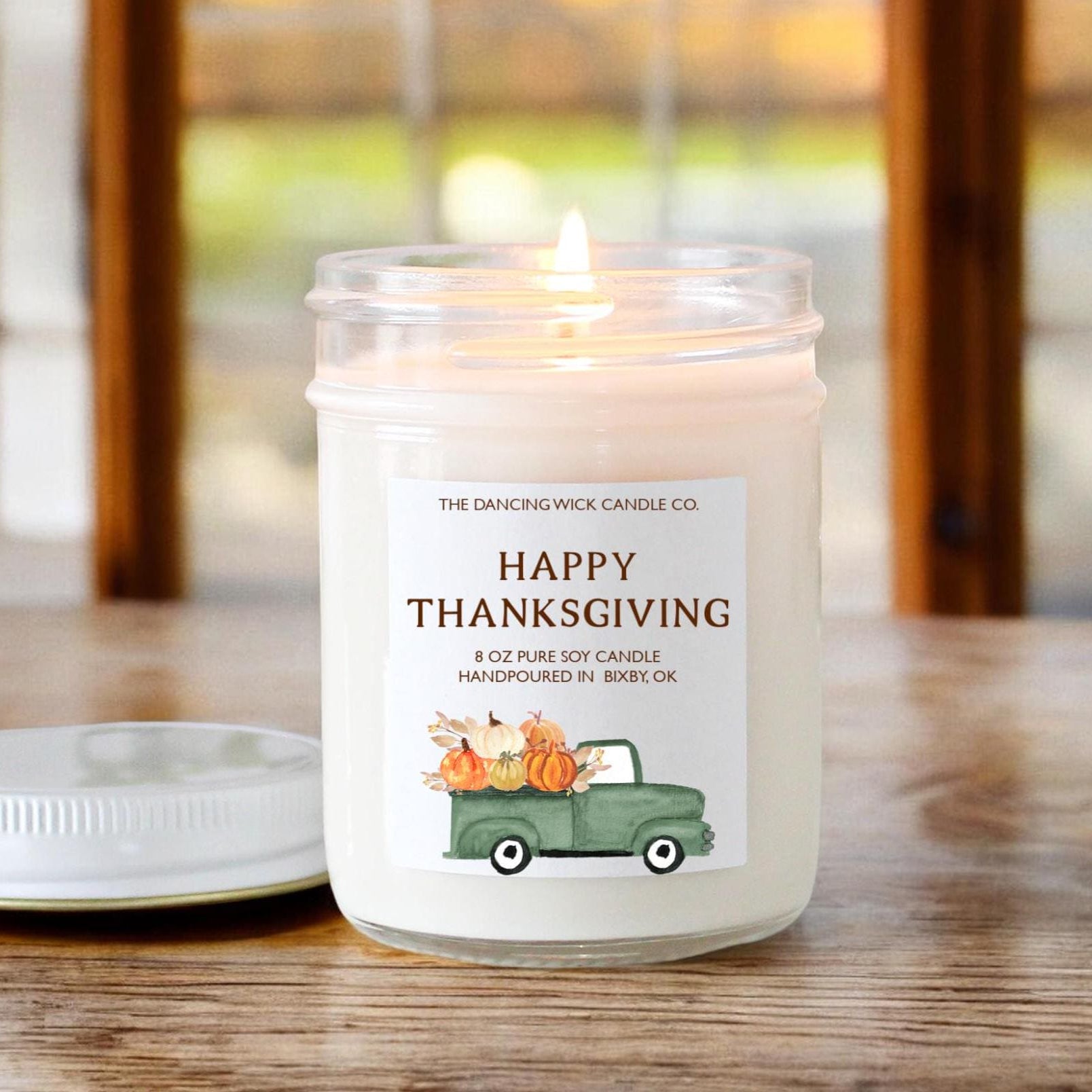 Happy Thanksgiving Truck Candle - The Dancing Wick