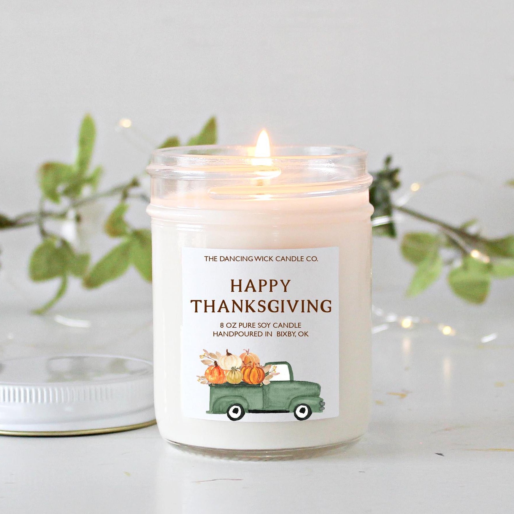 Happy Thanksgiving Truck Candle - The Dancing Wick