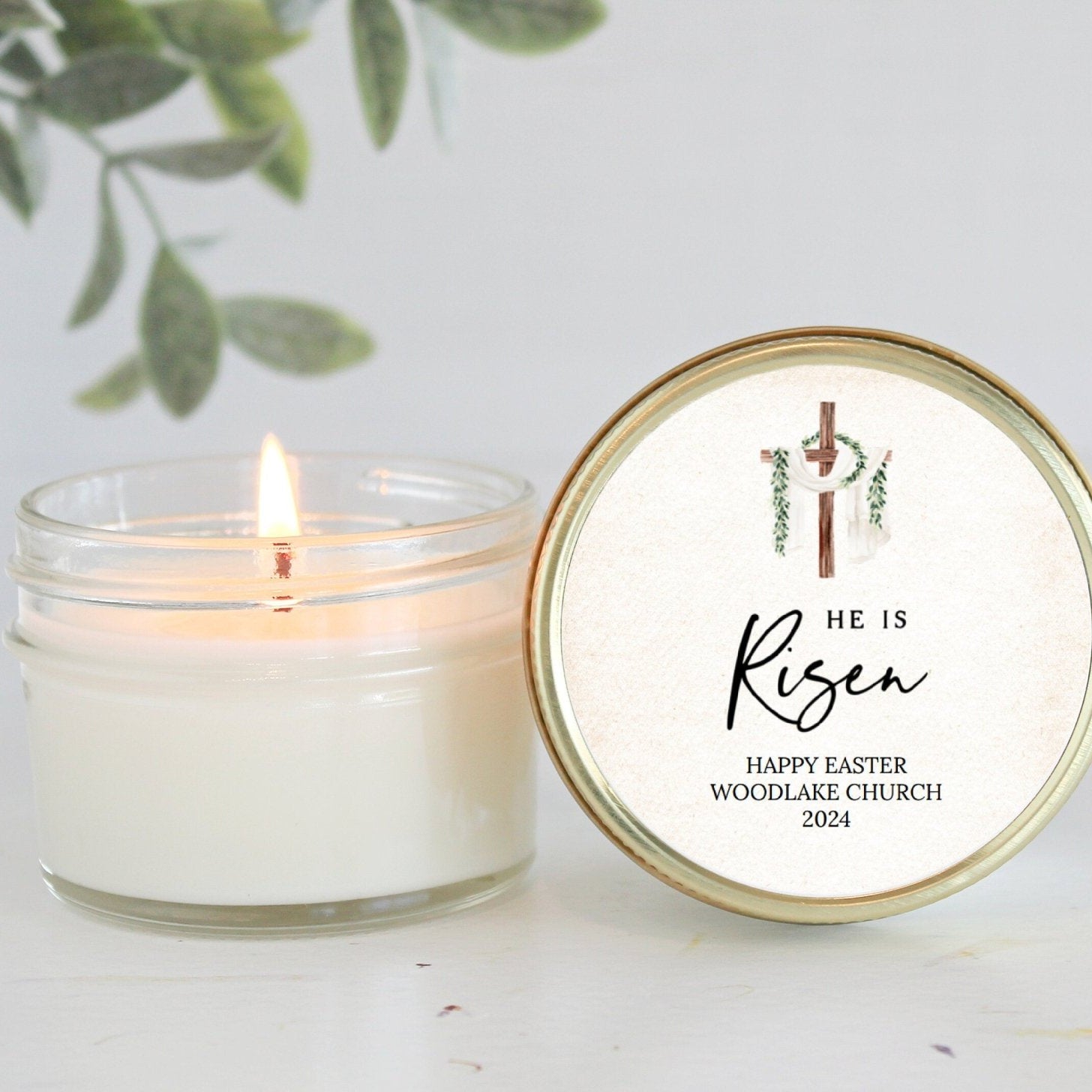 He is Risen Glass Favors - The Dancing Wick