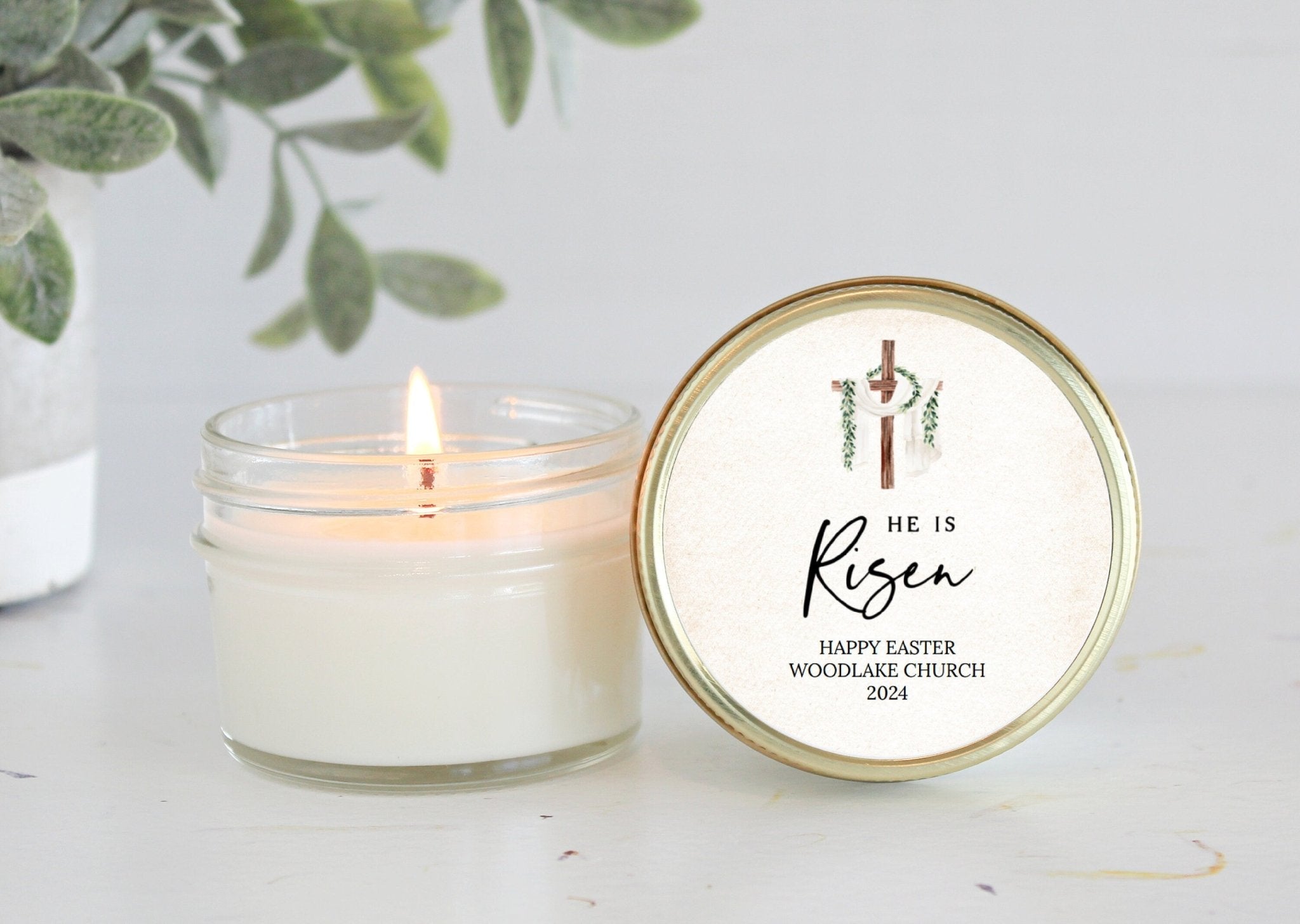 He is Risen Glass Favors - The Dancing Wick