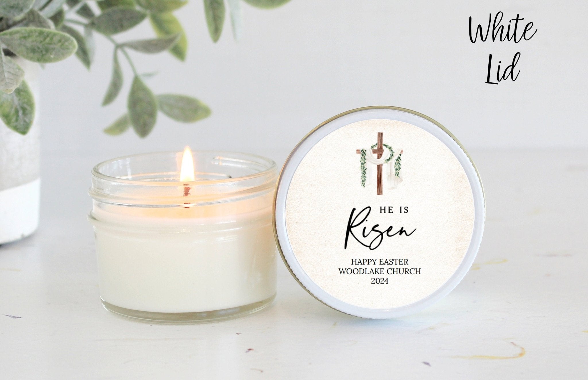 He is Risen Glass Favors - The Dancing Wick