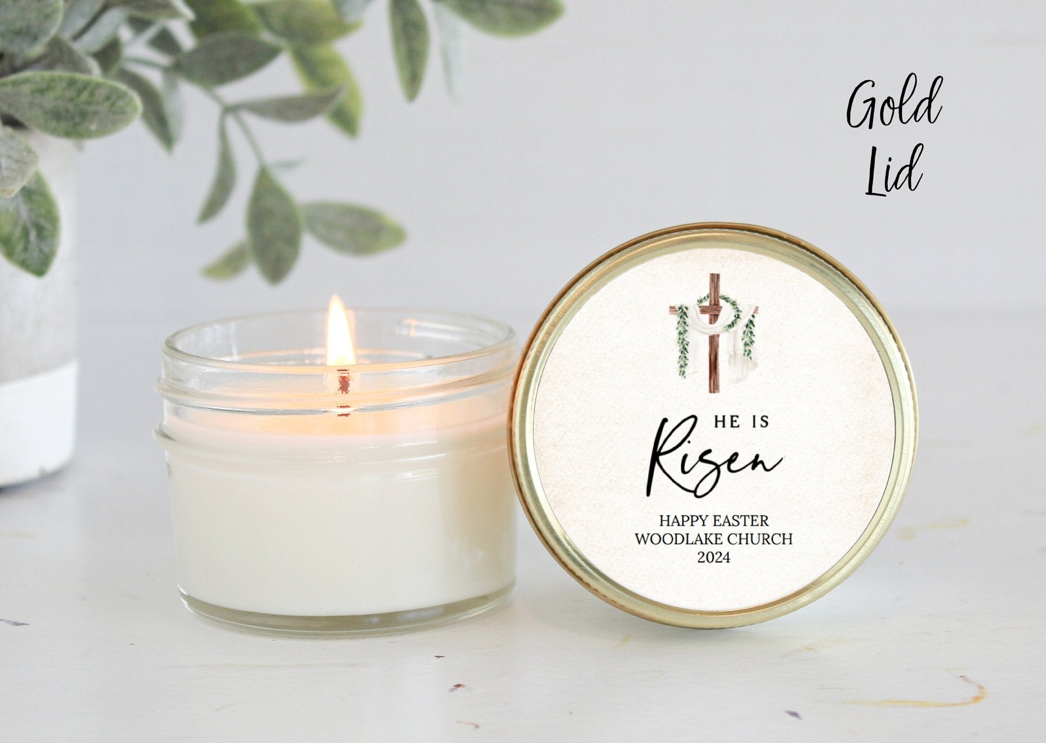 He is Risen Glass Favors - The Dancing Wick